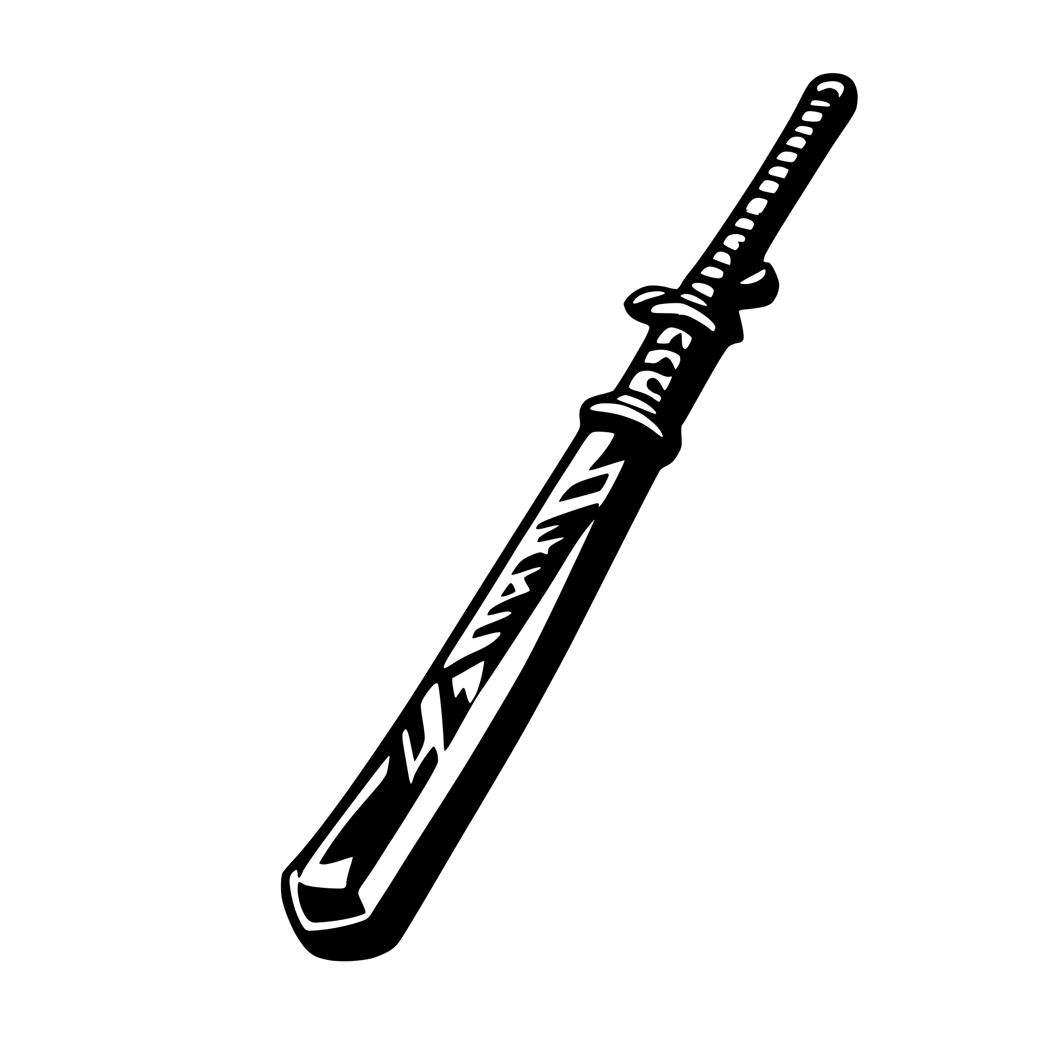 AI-generated SVG of a icon of samurai katana for RPG japanese game