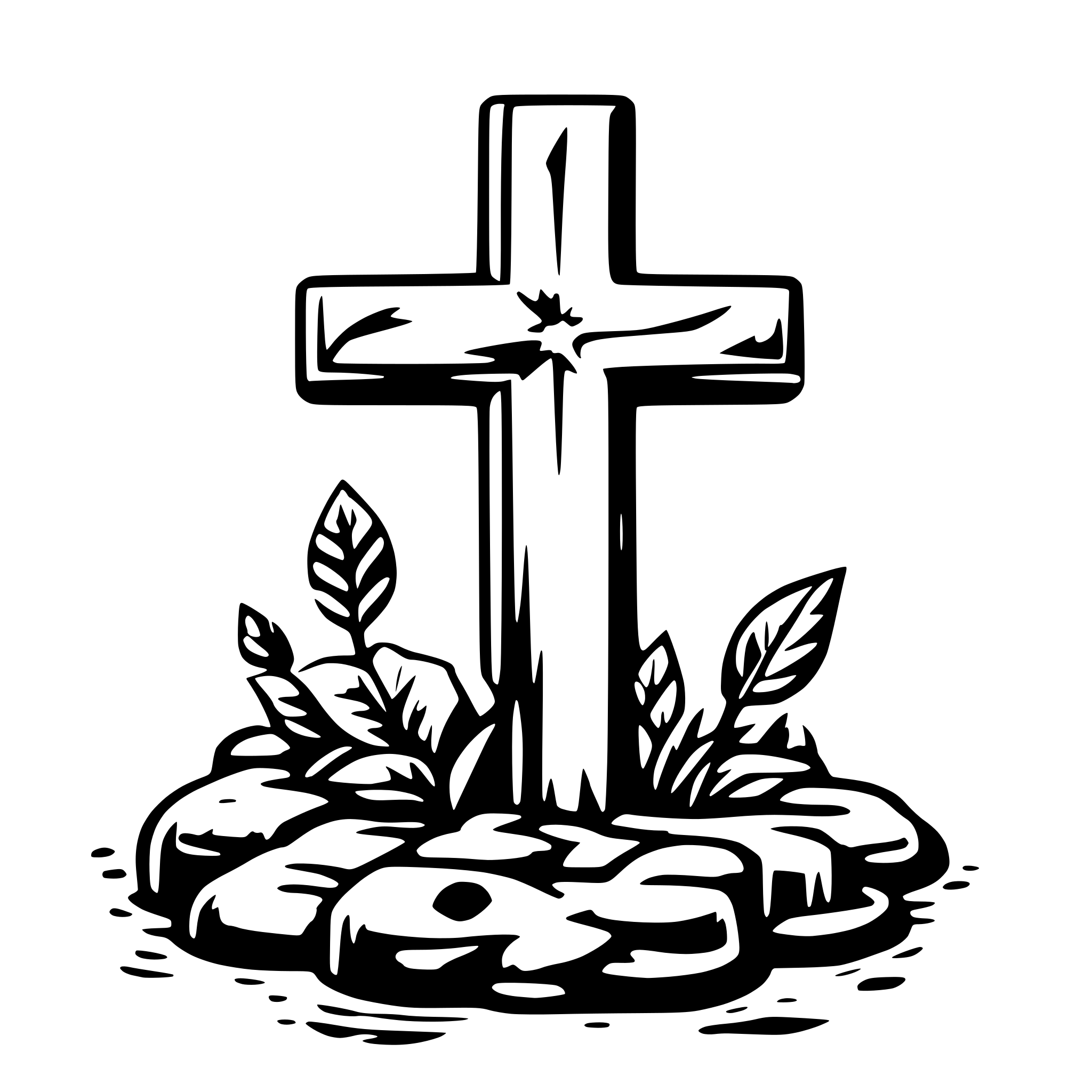 AI-generated SVG of 'create super cute cross to use as baptism souvenir'
