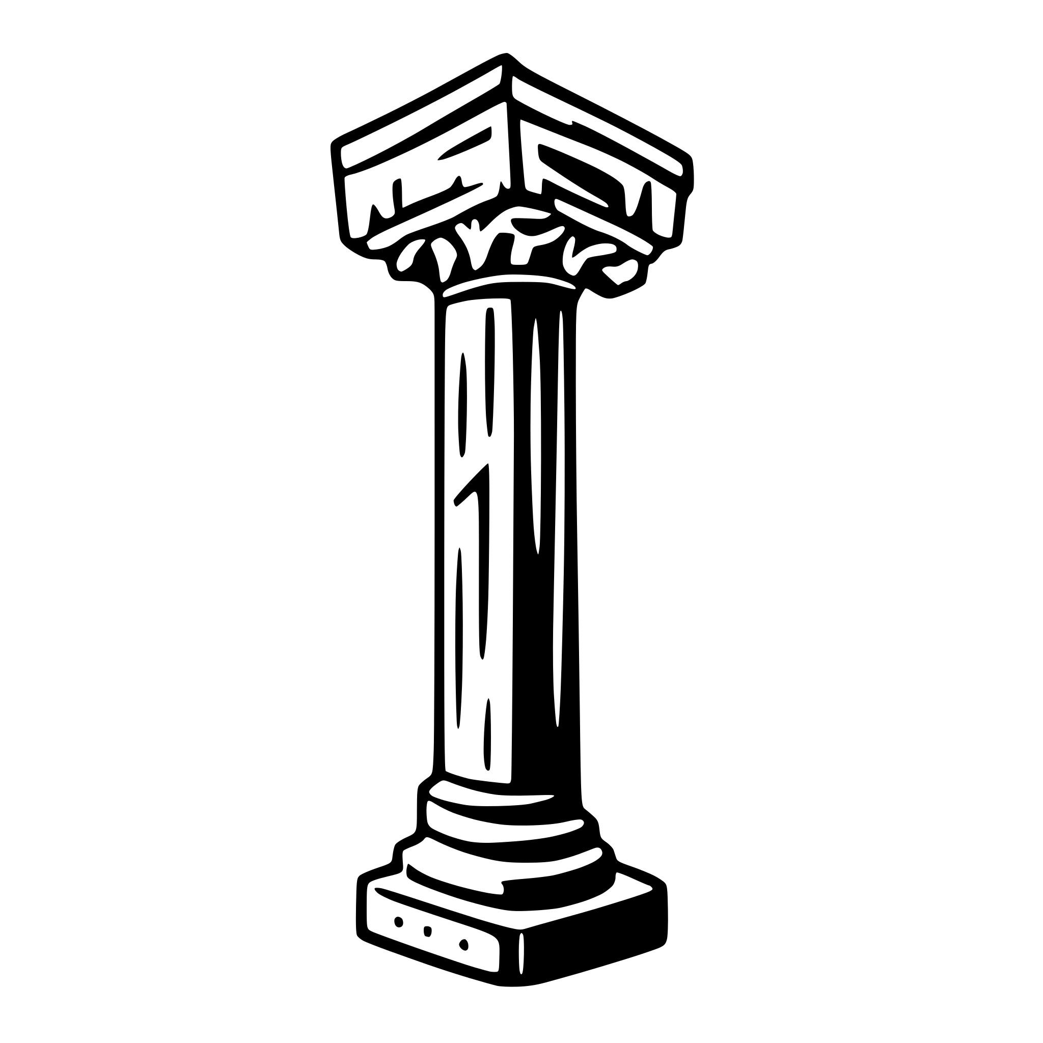 AI-generated SVG of a tall roman column no background