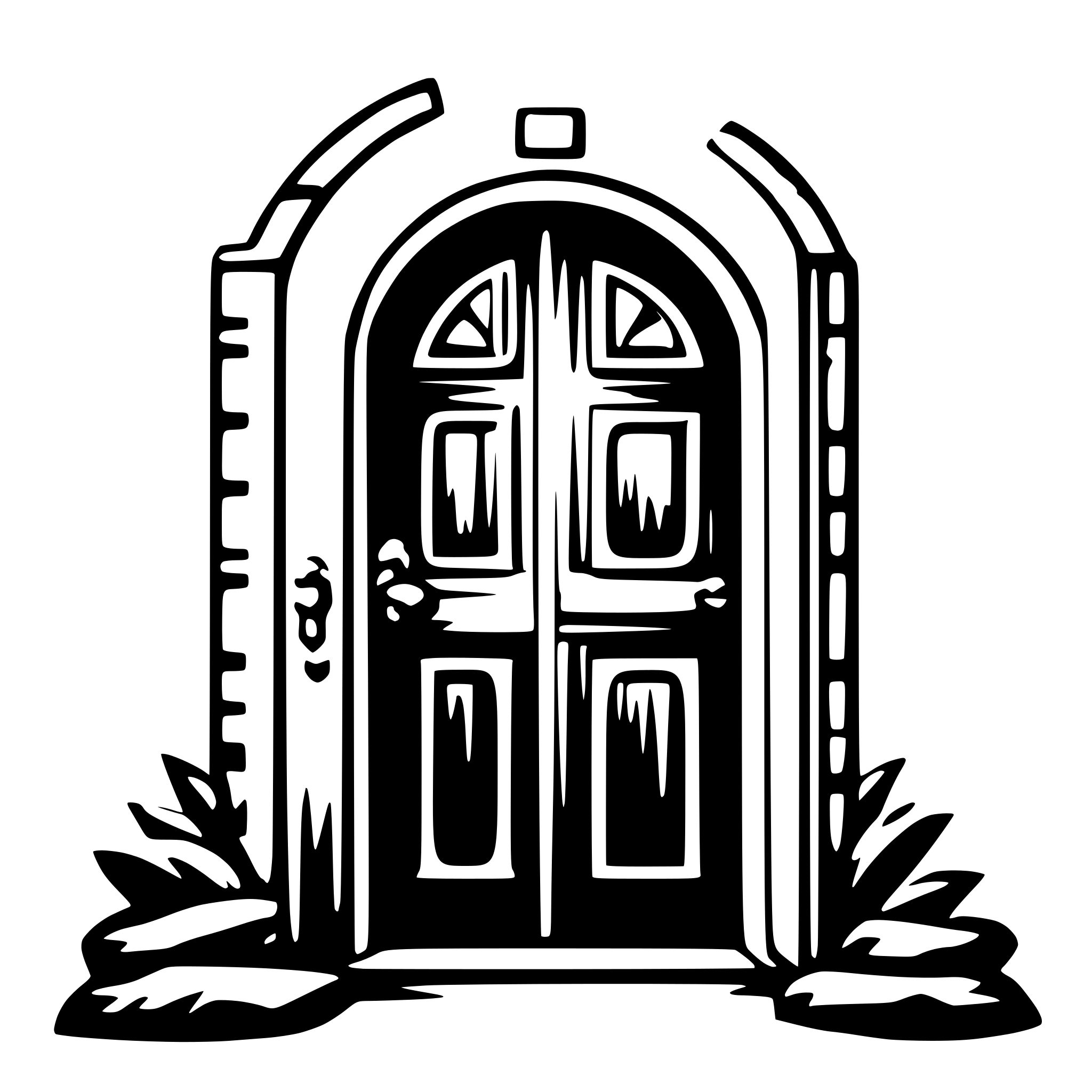 AI-generated SVG of 'wooden door'