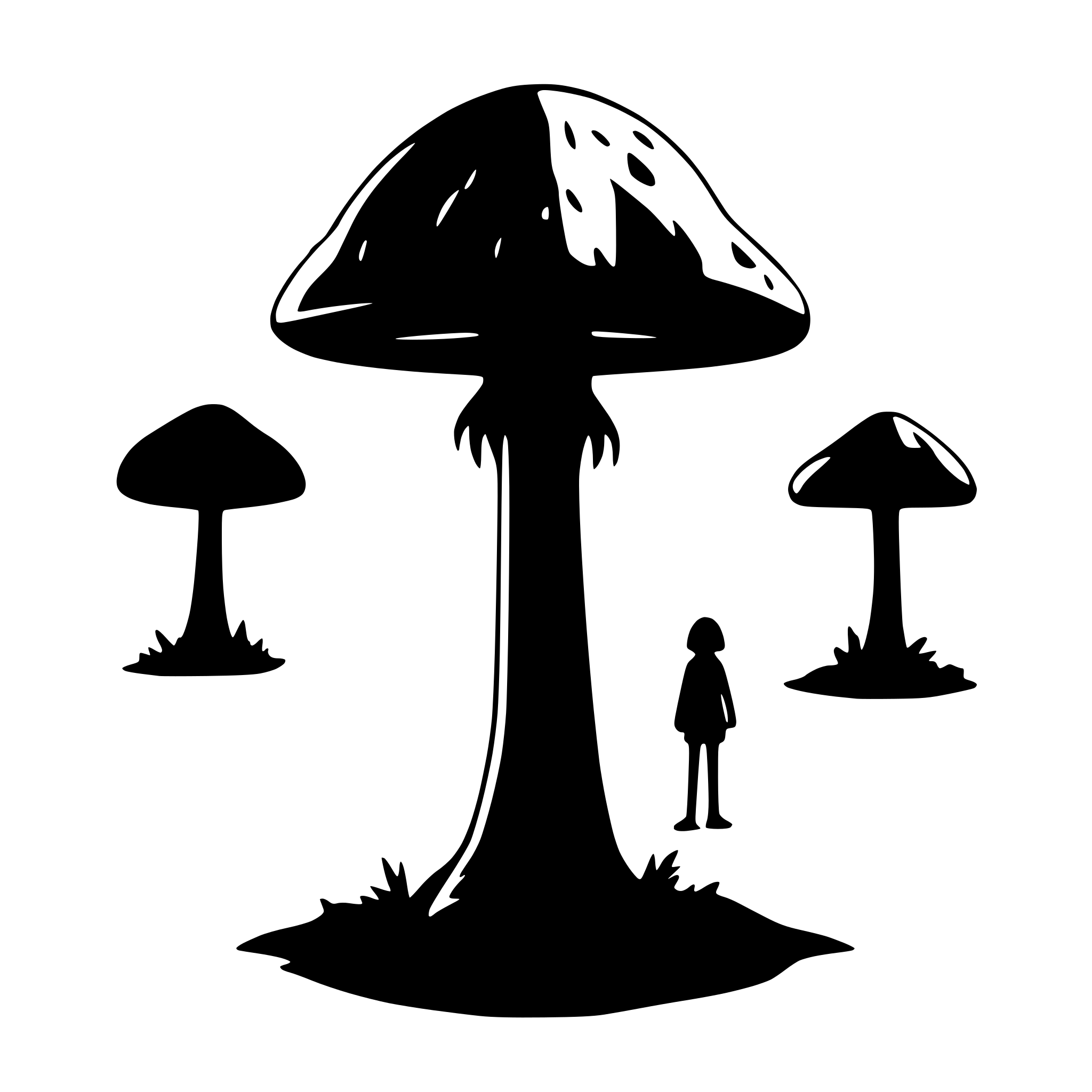 AI-generated SVG of a Aliens mushrooms phycodelic forest and wizard