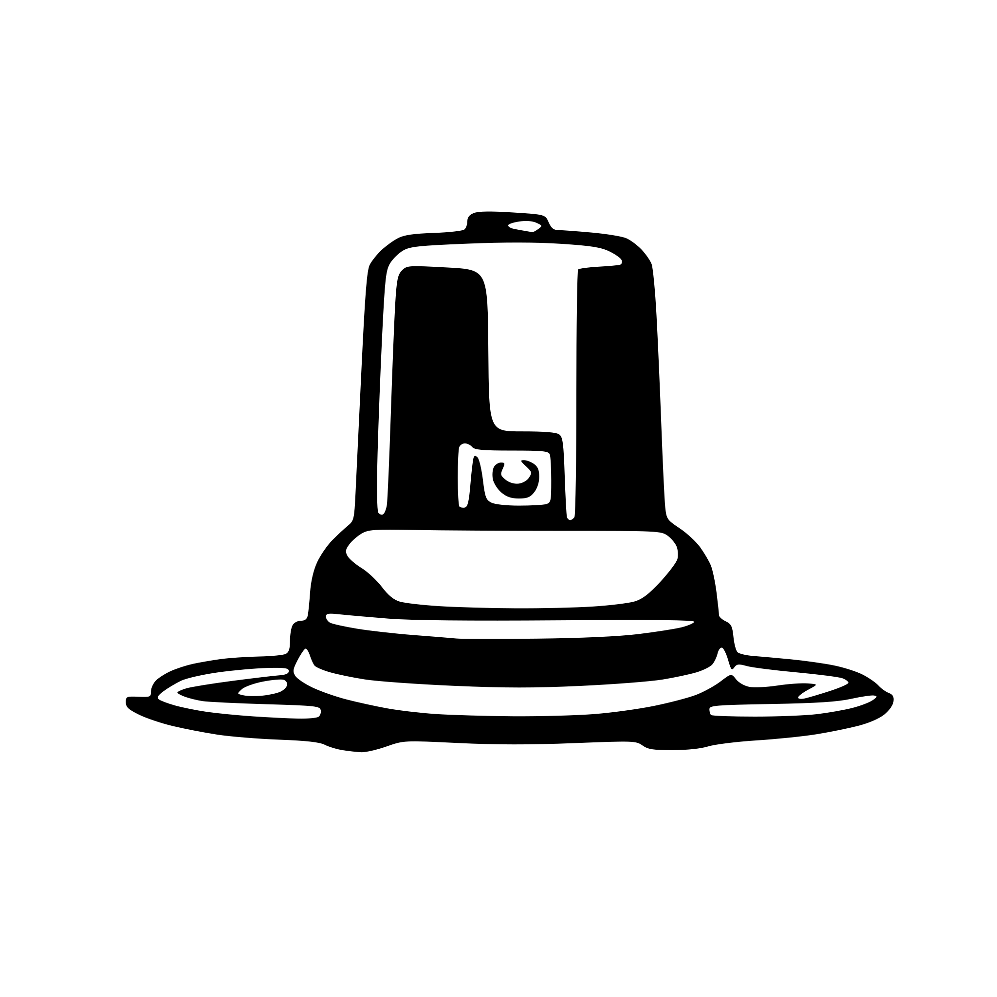 AI-generated SVG of a generate white vacuum cleaner on the black background