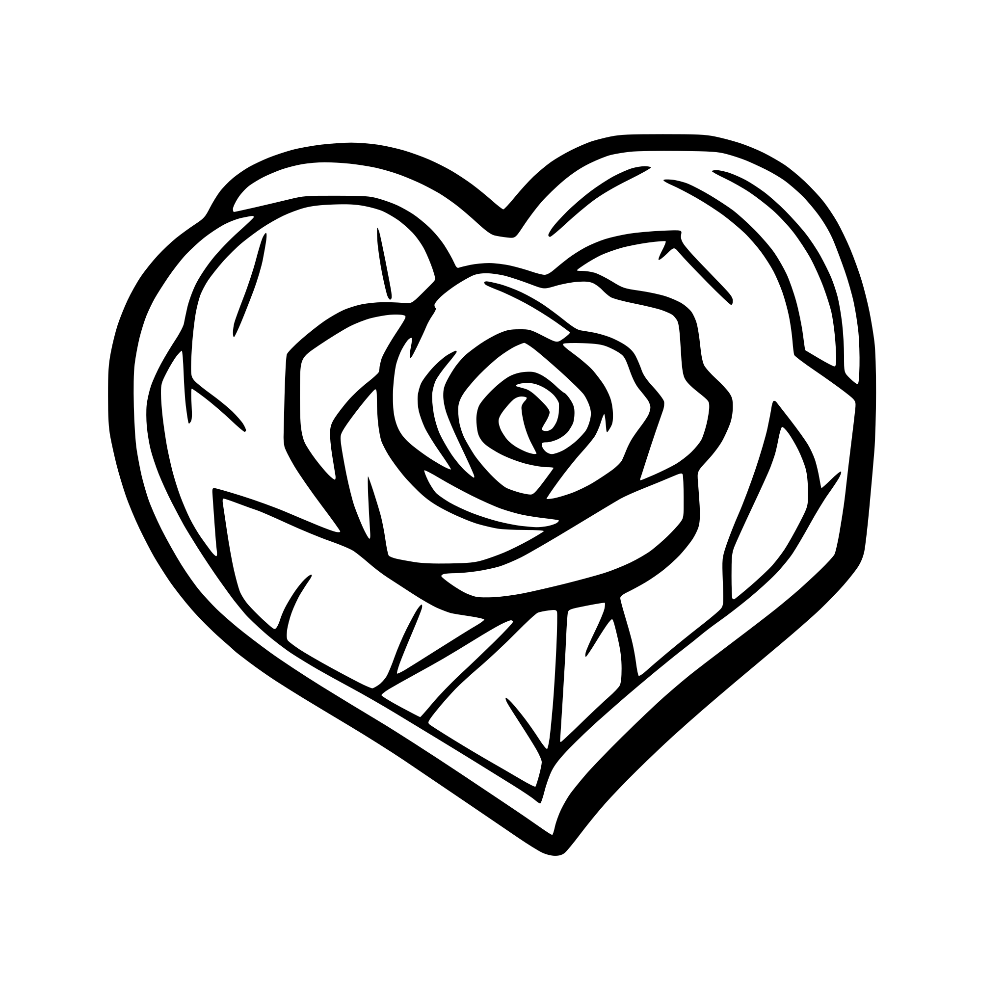 AI-generated SVG of a roses hearts love