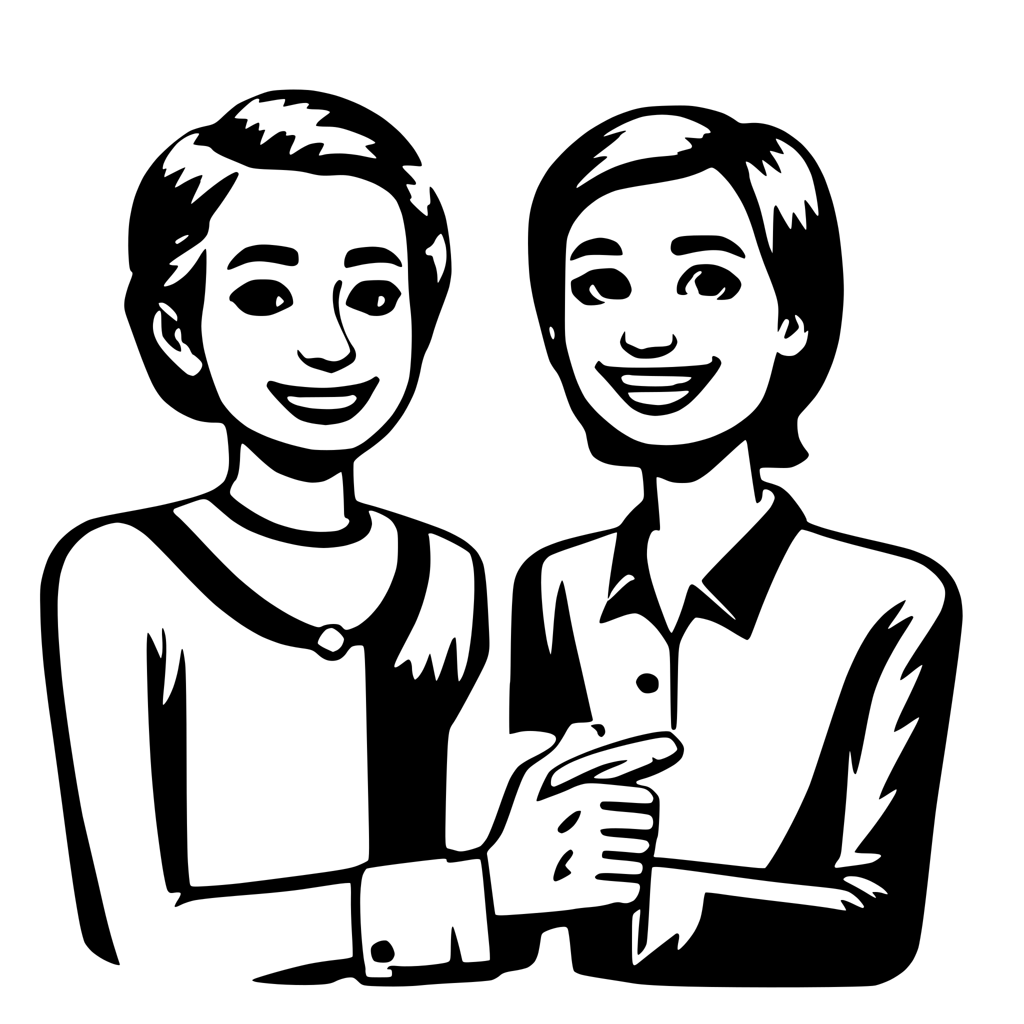 AI-generated SVG of 'customer and say good'