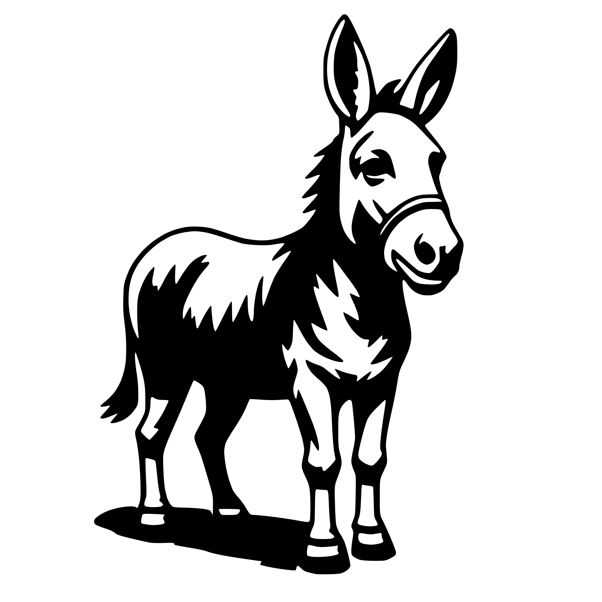 AI-generated SVG of a donkey