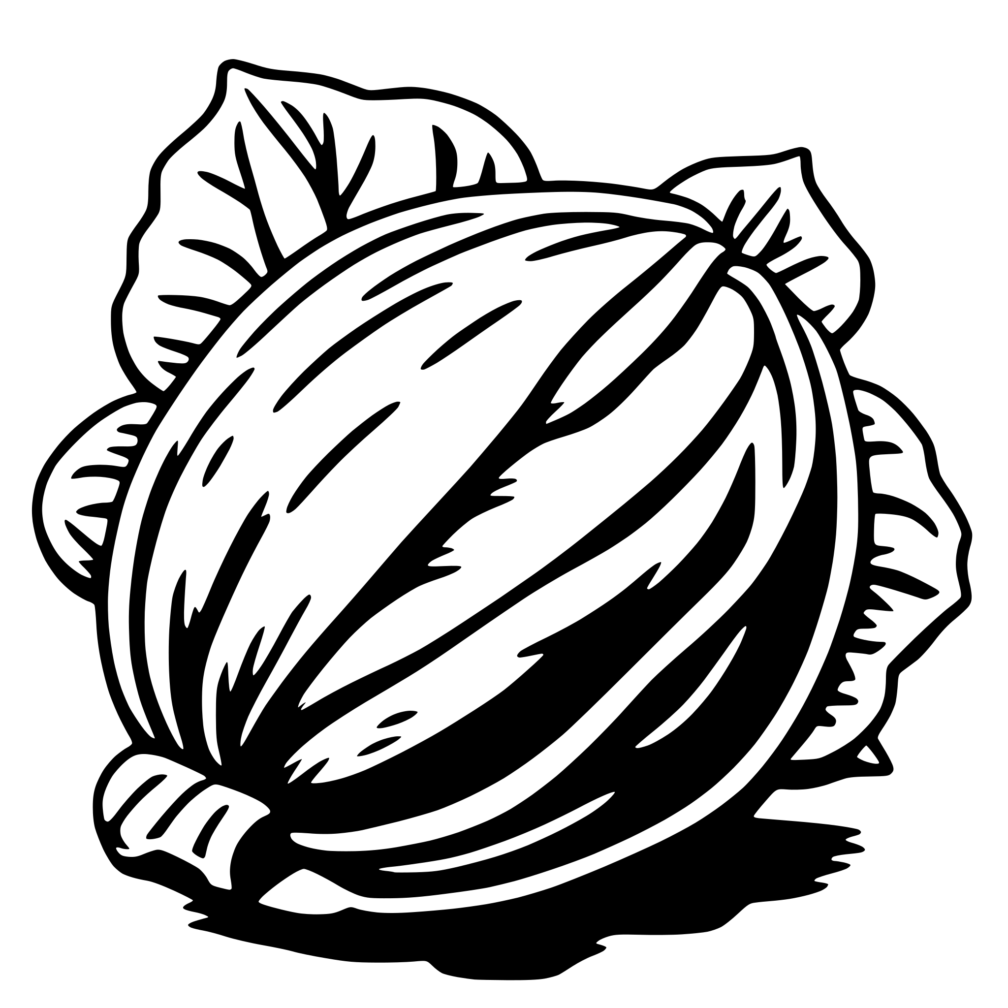 AI-generated SVG of a red cabbage