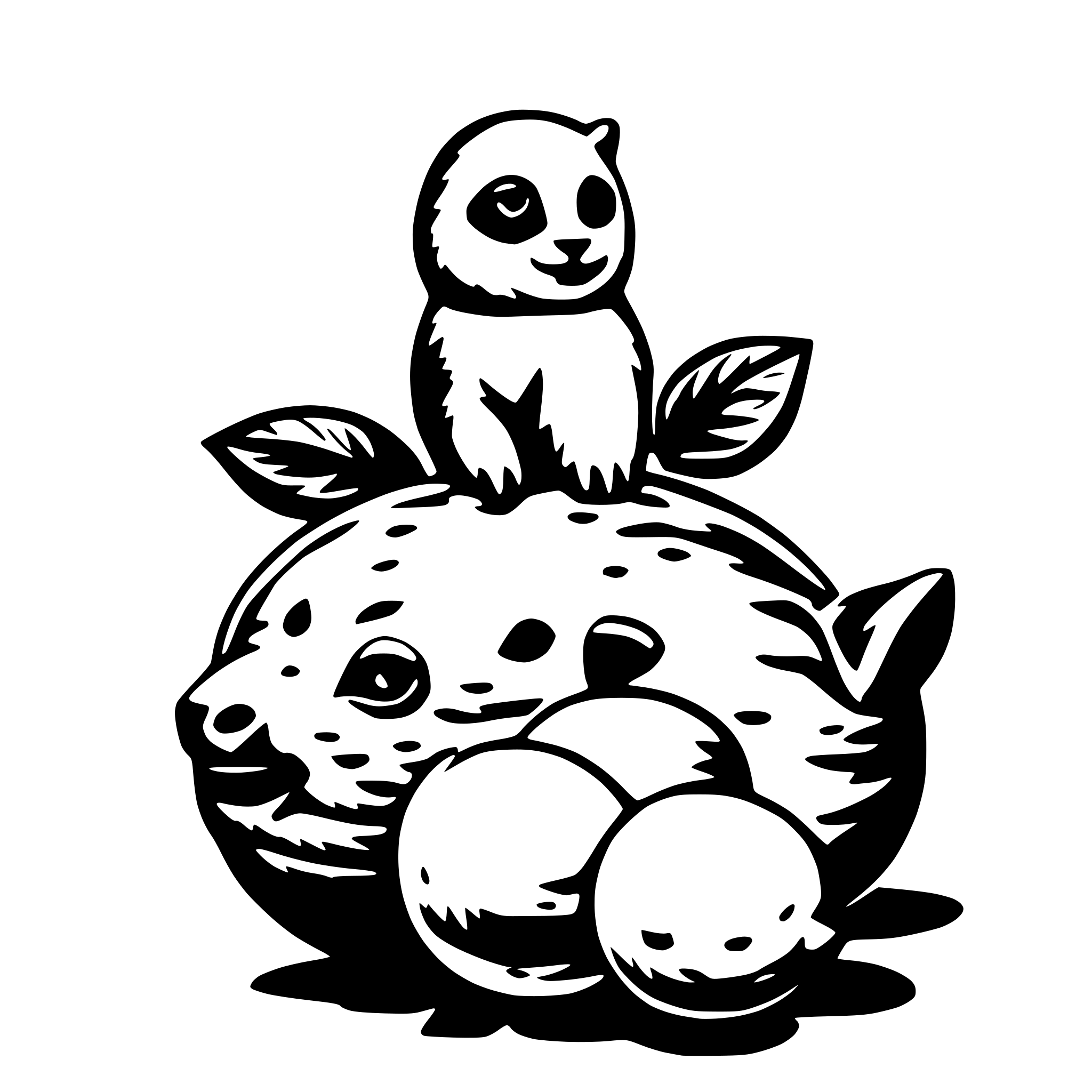 AI-generated SVG of 'Lemons and animals'