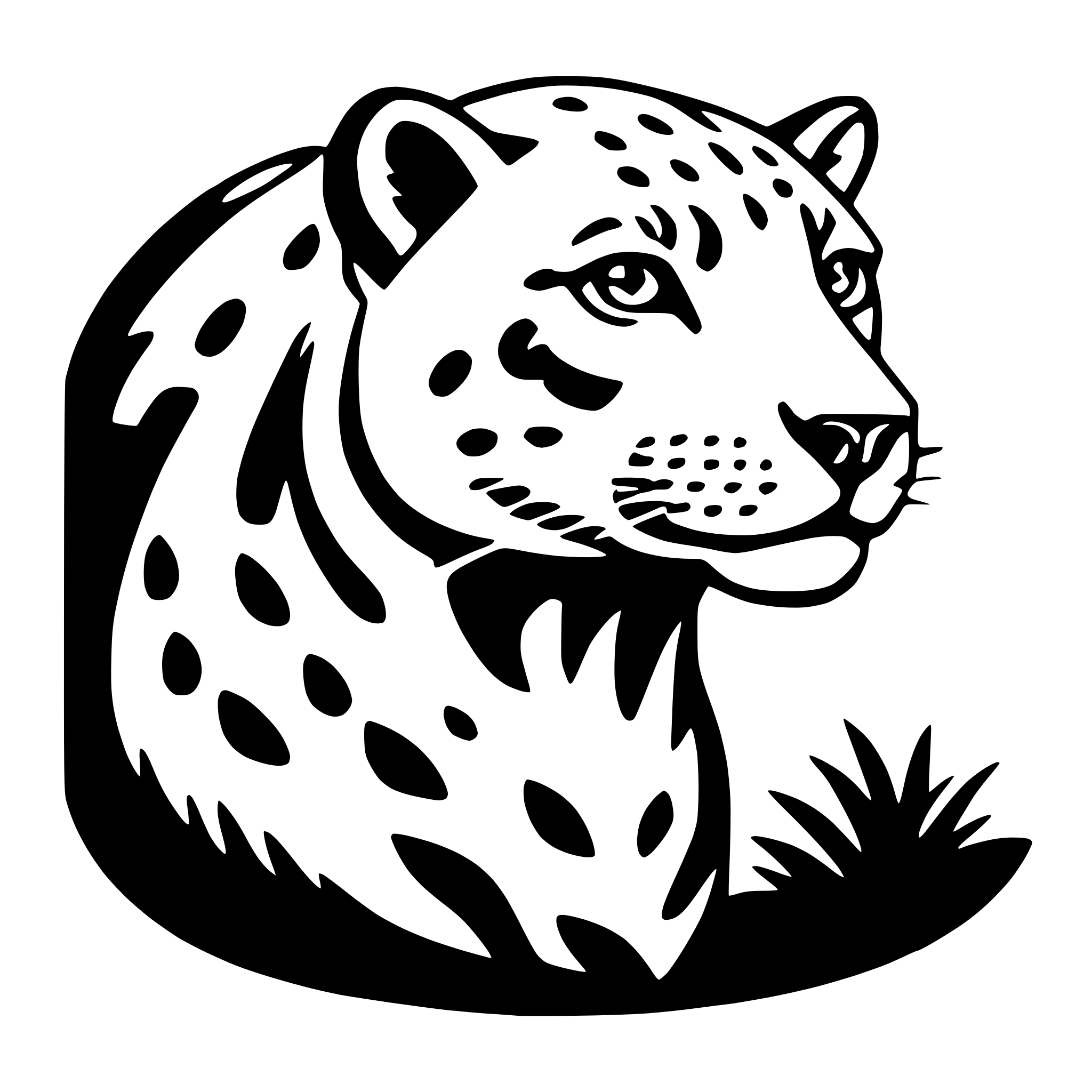 AI-generated SVG of 'jaguar'