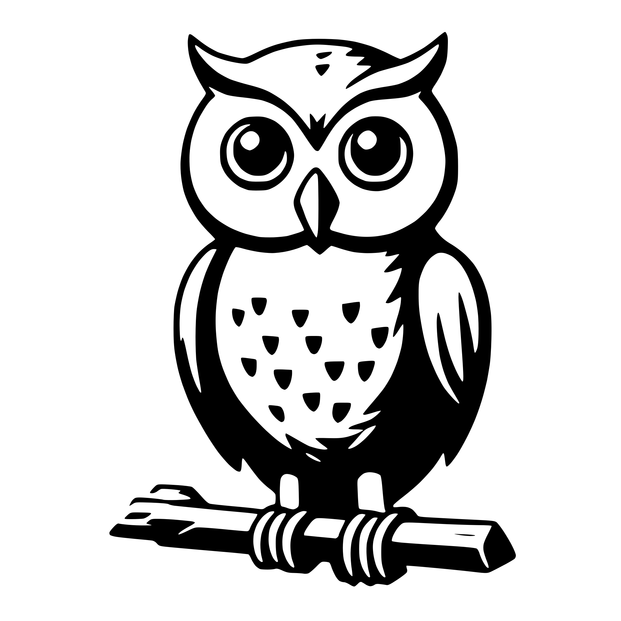 AI-generated SVG of a owl