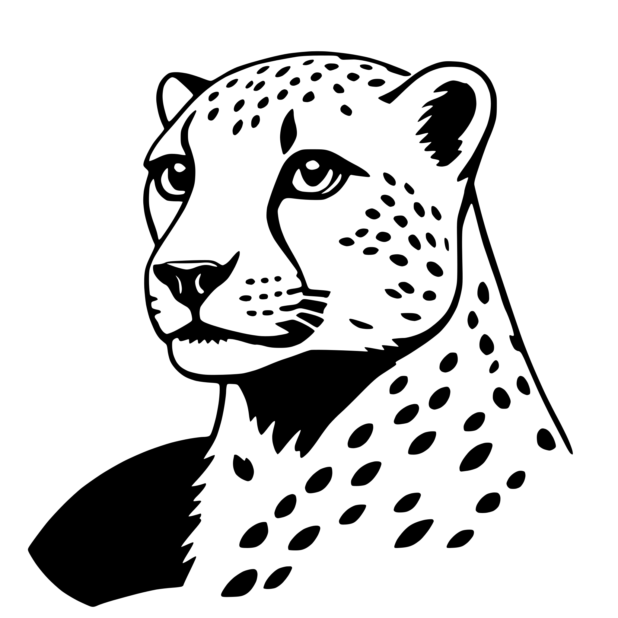AI-generated SVG of 'cheetah'