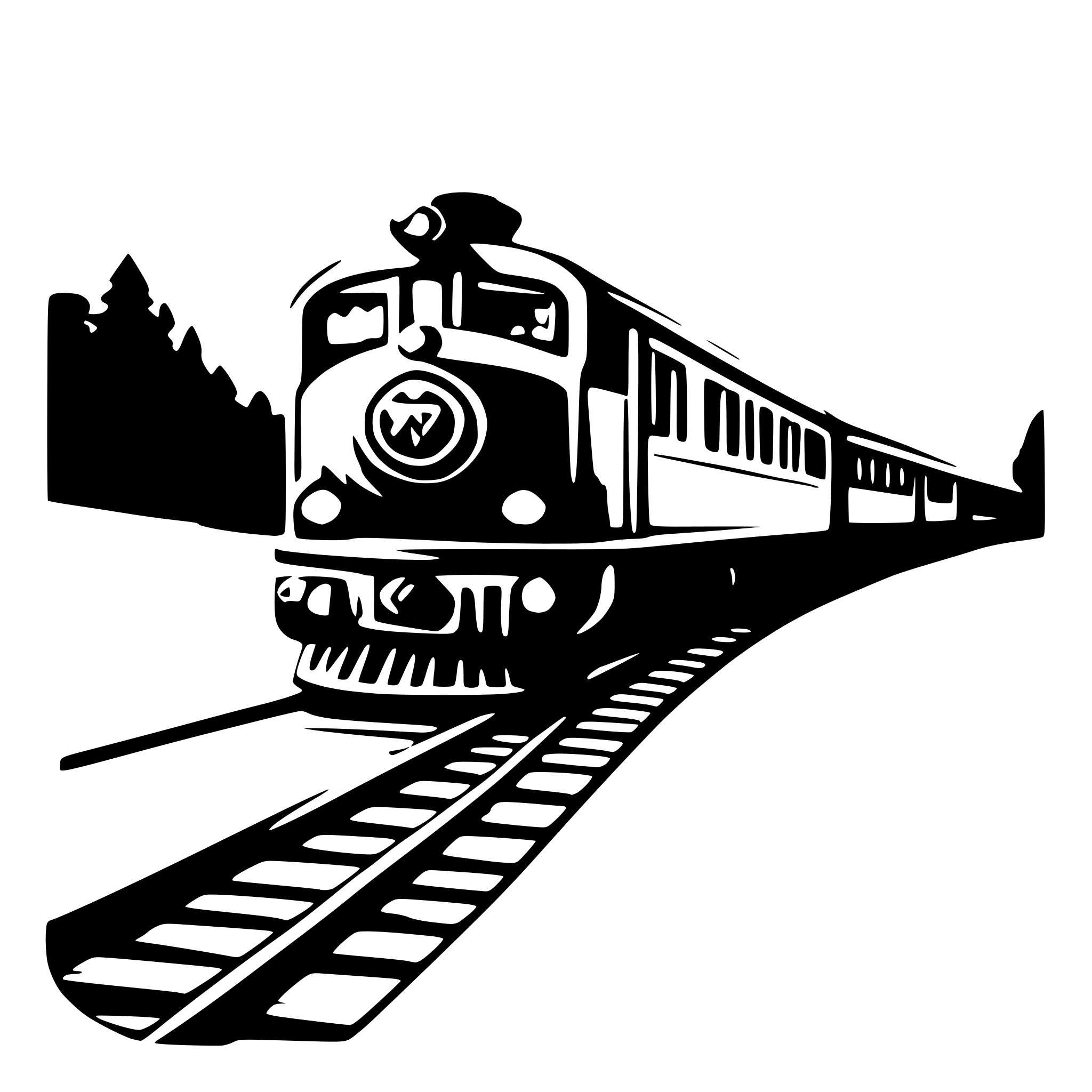 AI-generated SVG of a train
