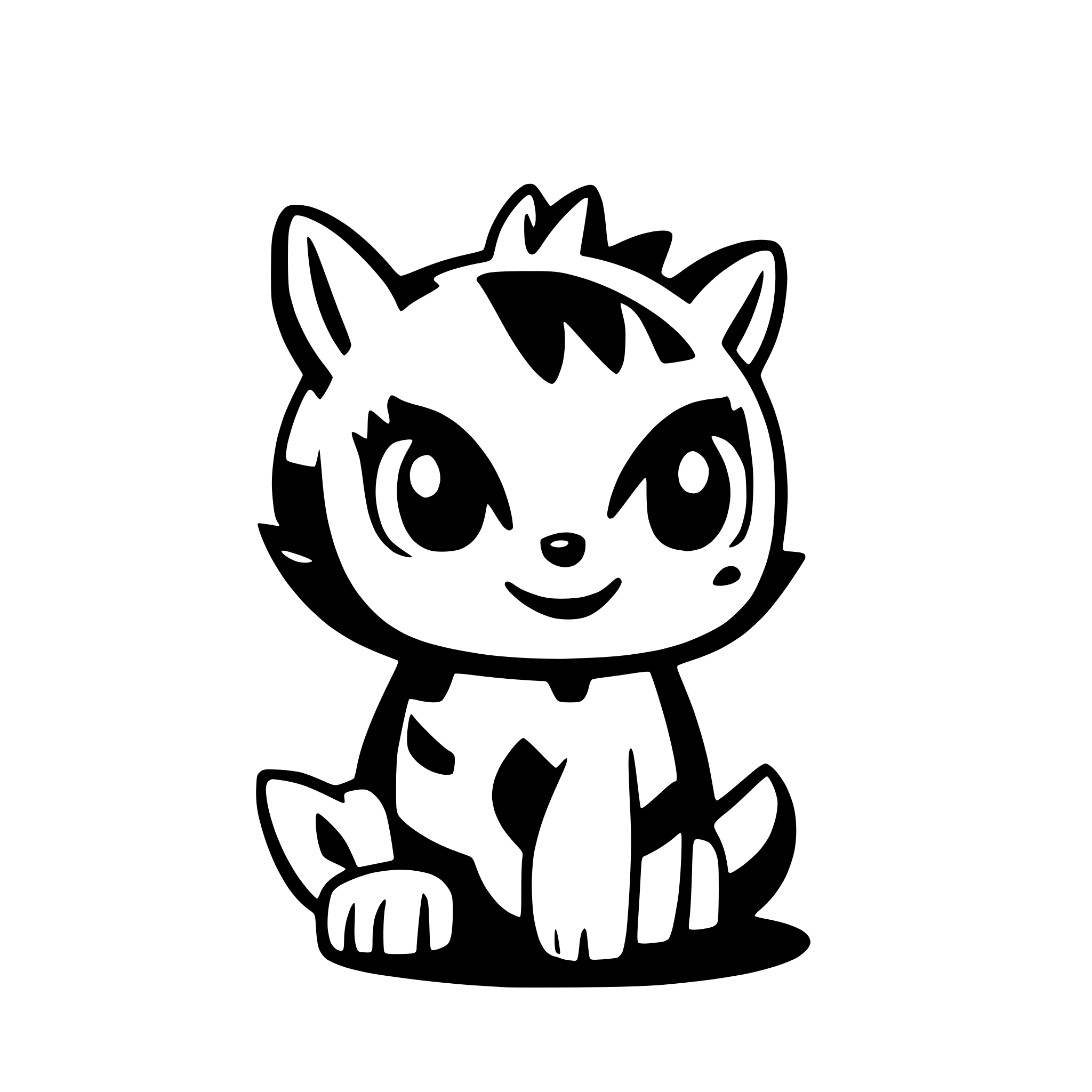 AI-generated SVG of a cartoon style animal