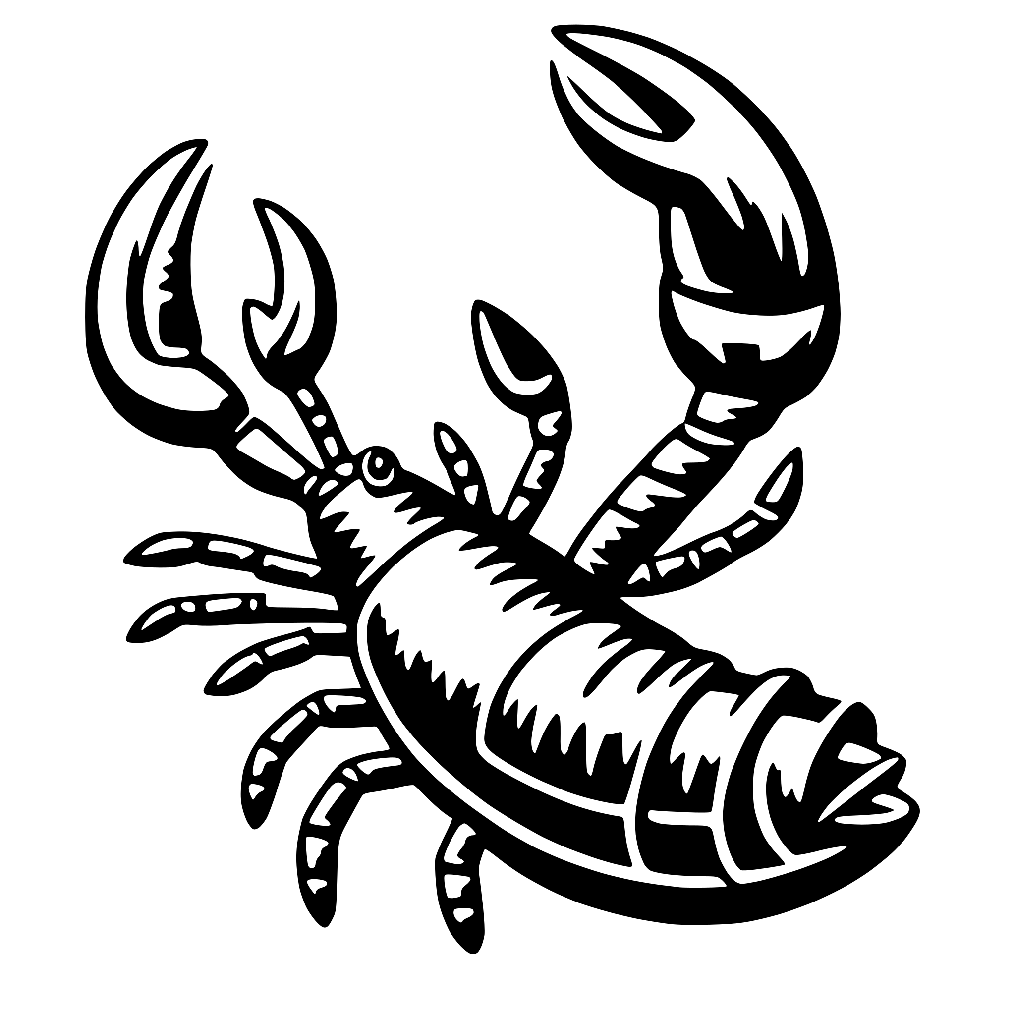 AI-generated SVG of 'lobster'