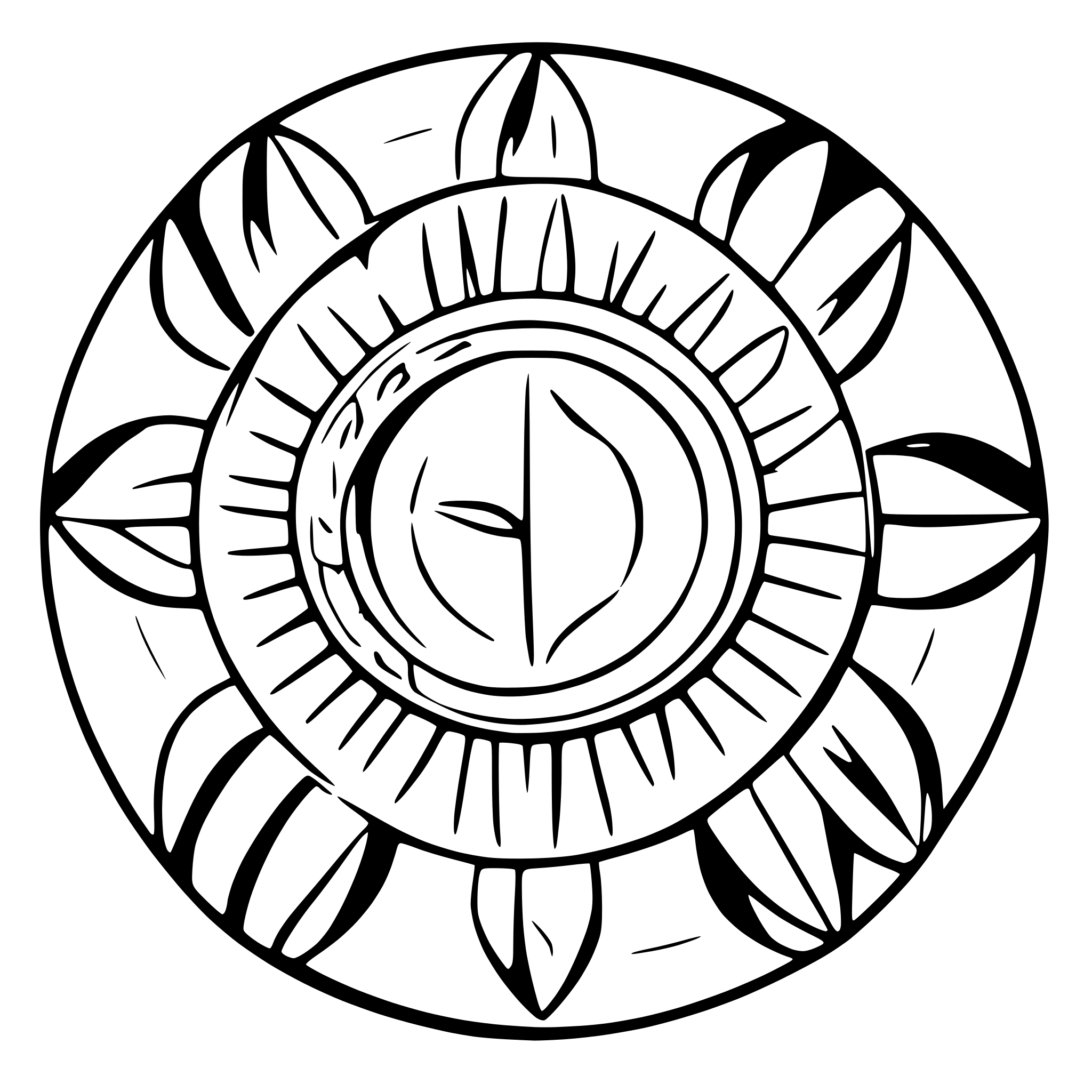 AI-generated SVG of 'artdeco mandala'