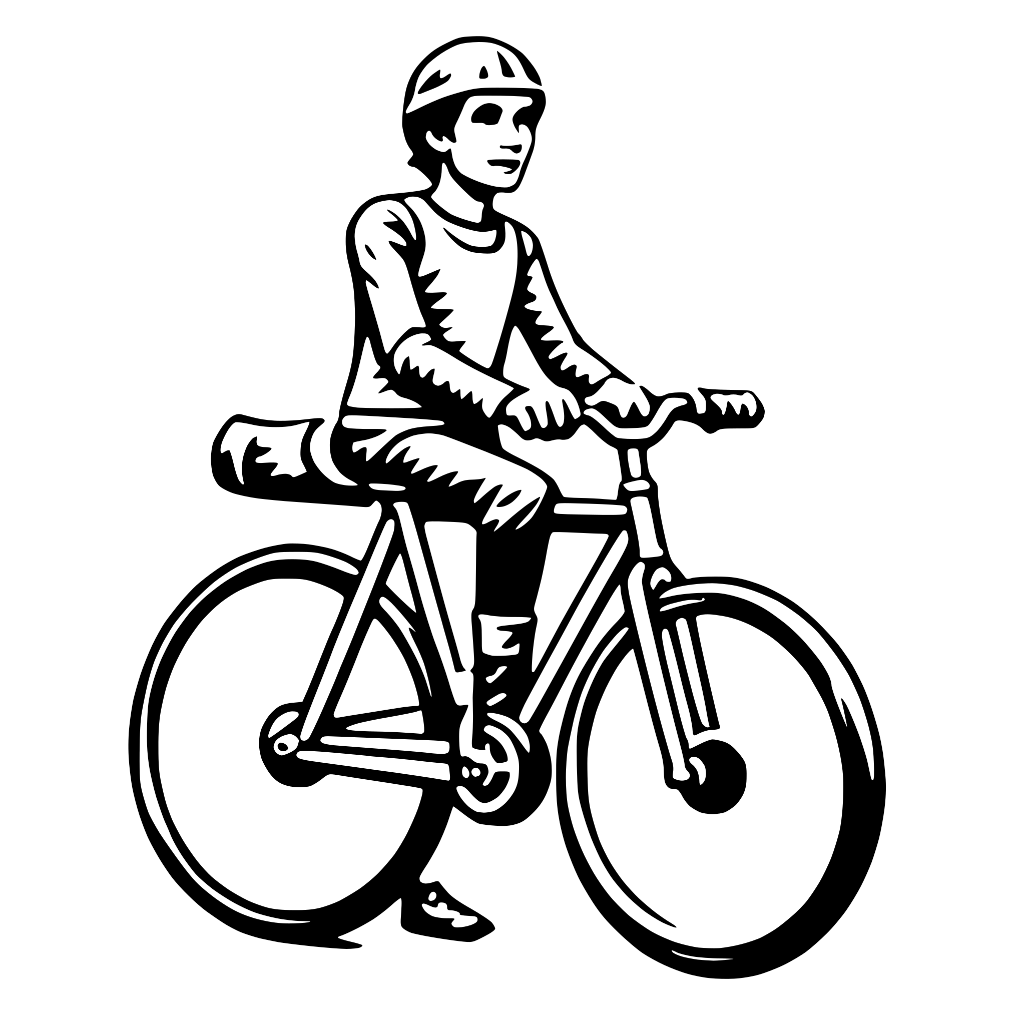 AI-generated SVG of a hybrid bike