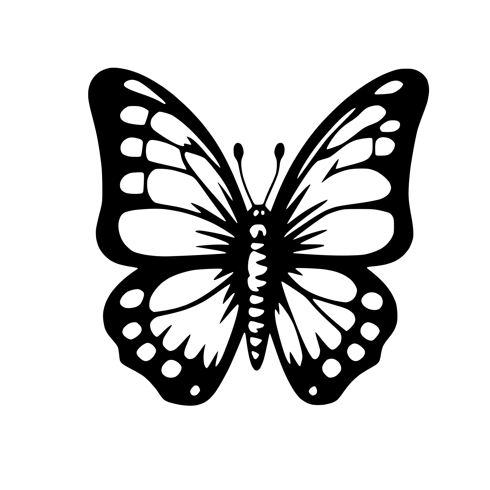 AI-generated SVG of a butterfly