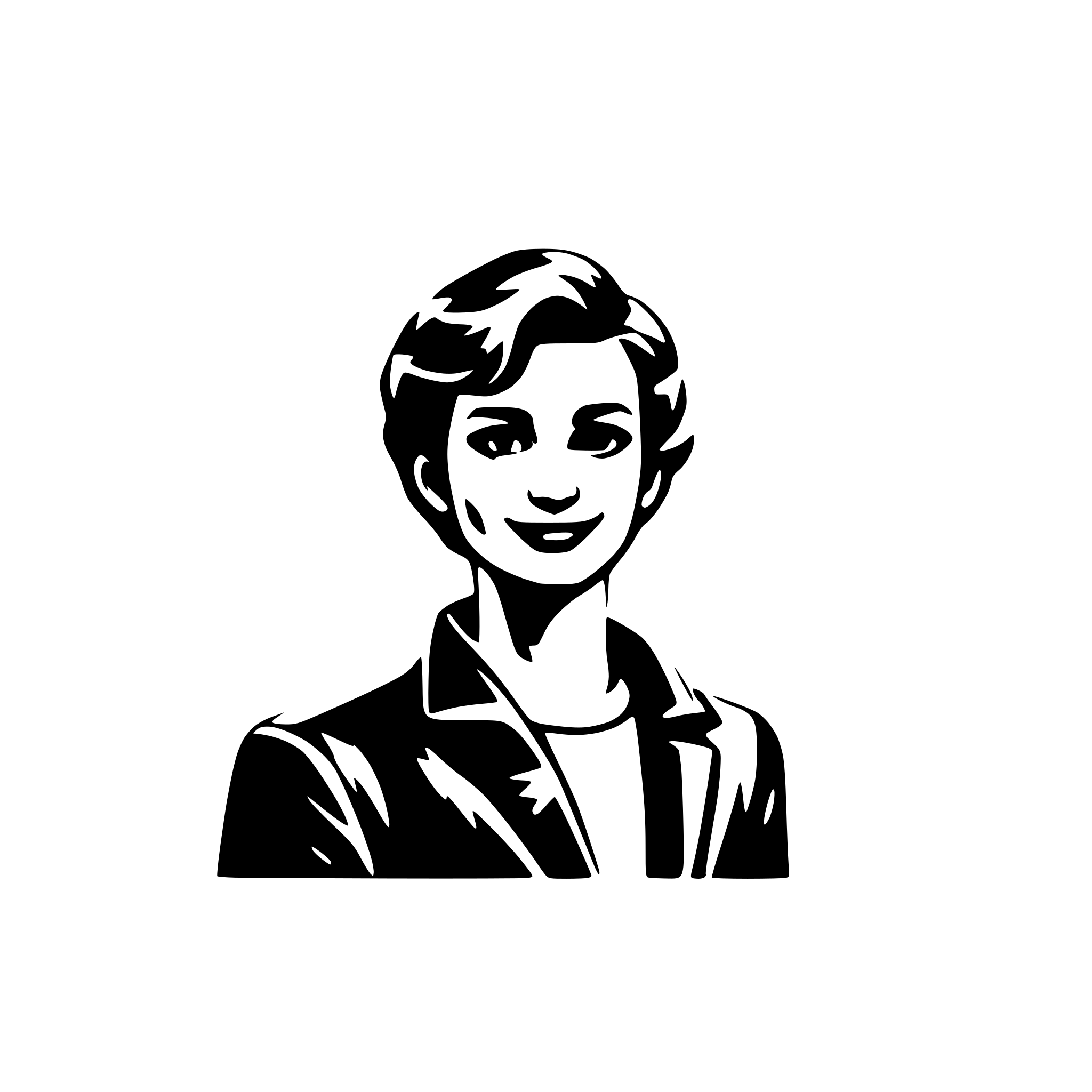 AI-generated SVG of 'happ person'