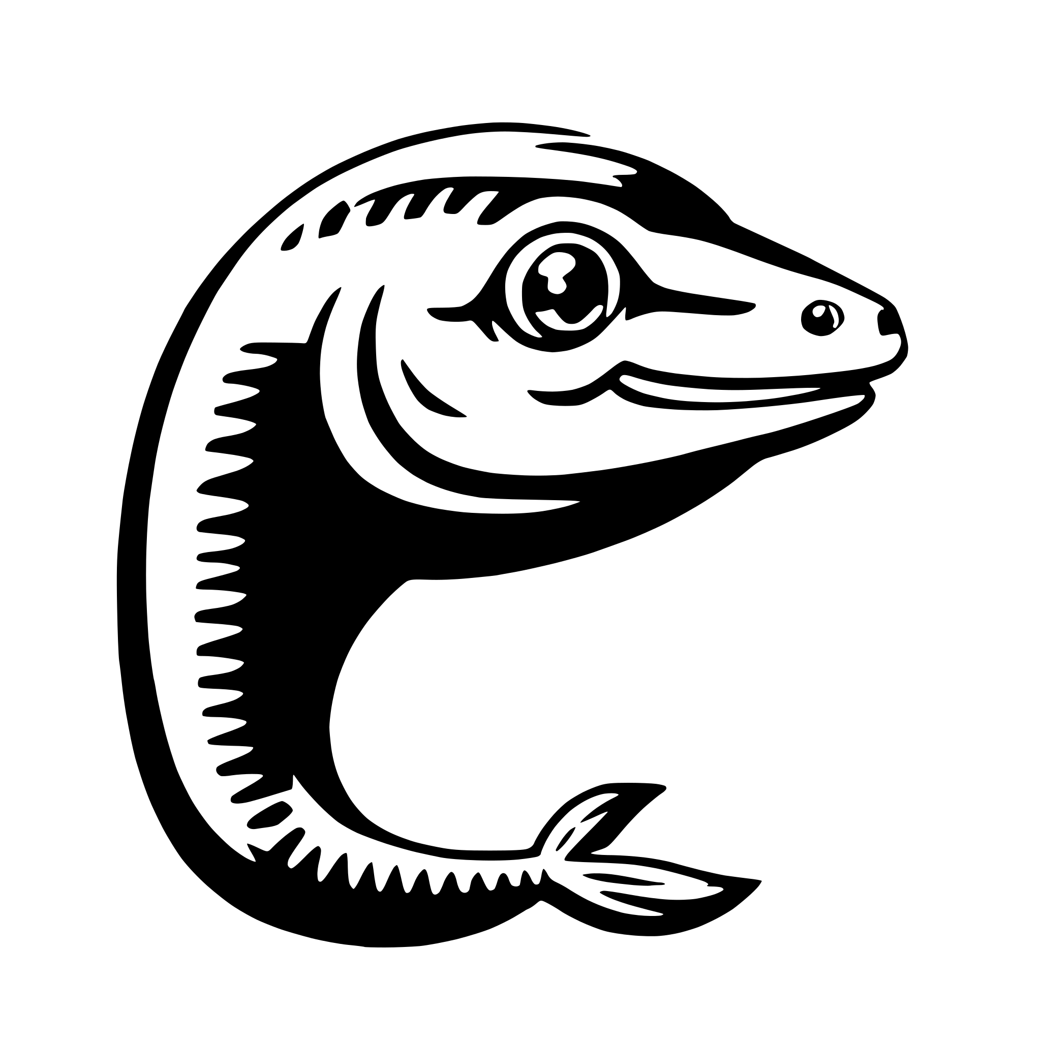 AI-generated SVG of a eel with earrings