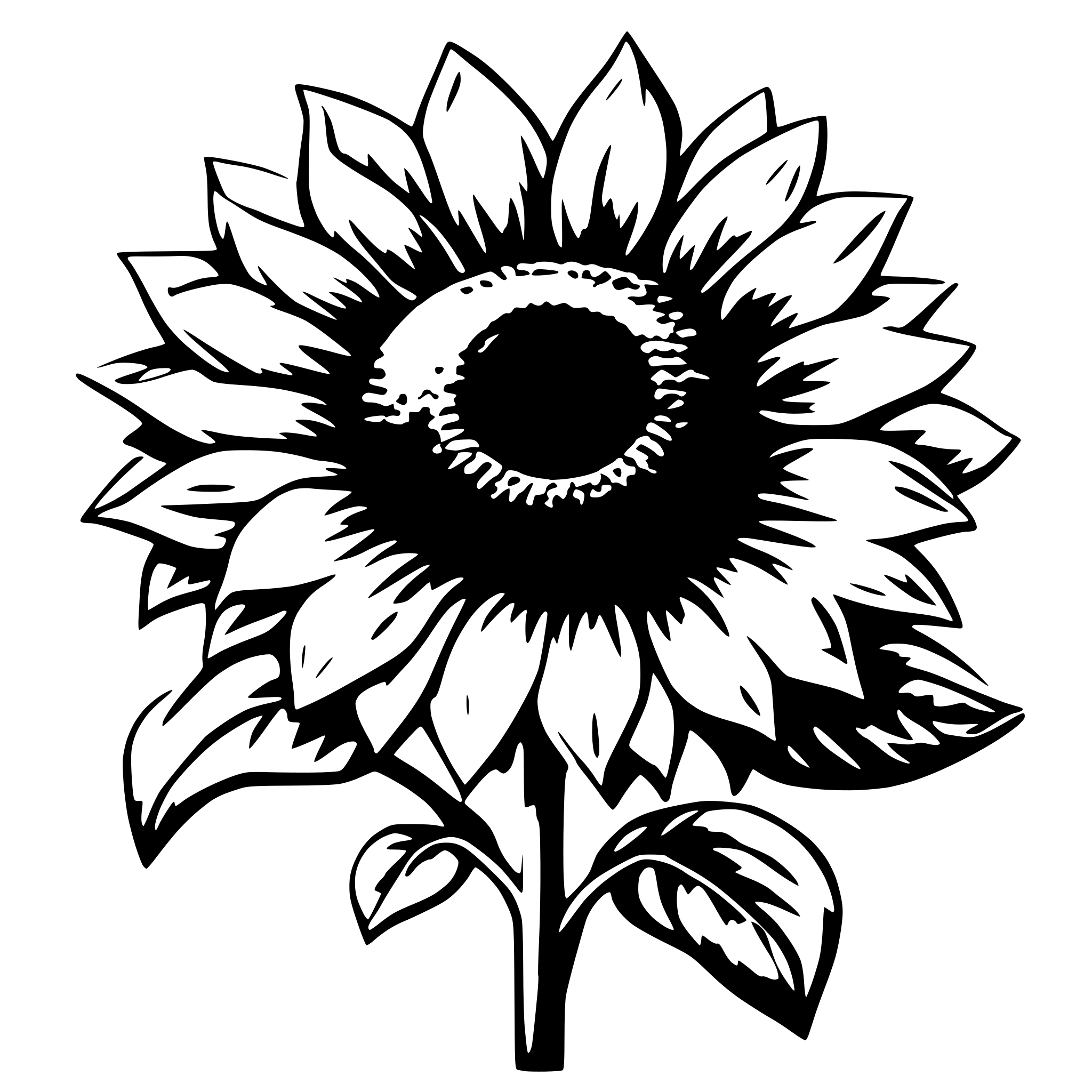 AI-generated SVG of a Sunflower