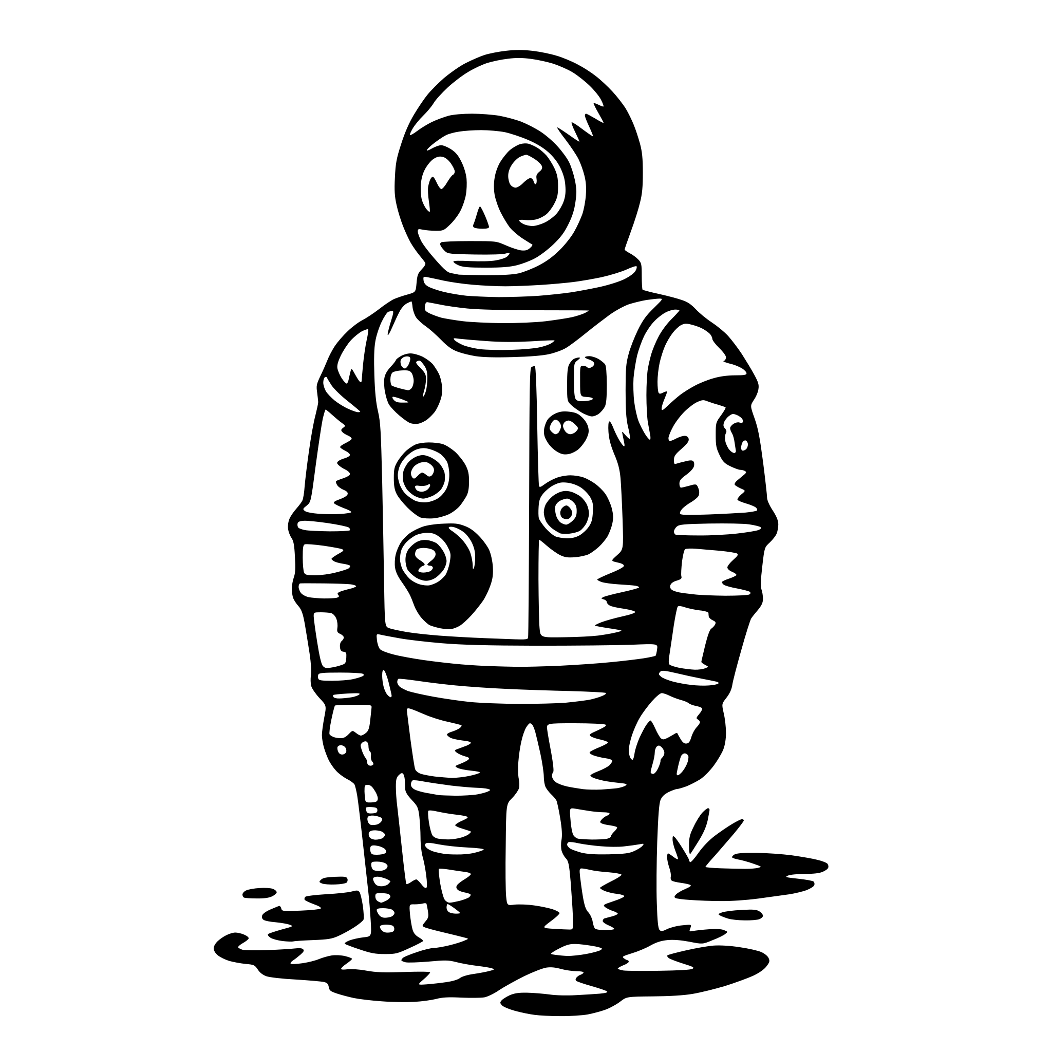 AI-generated SVG of a deep sea diver