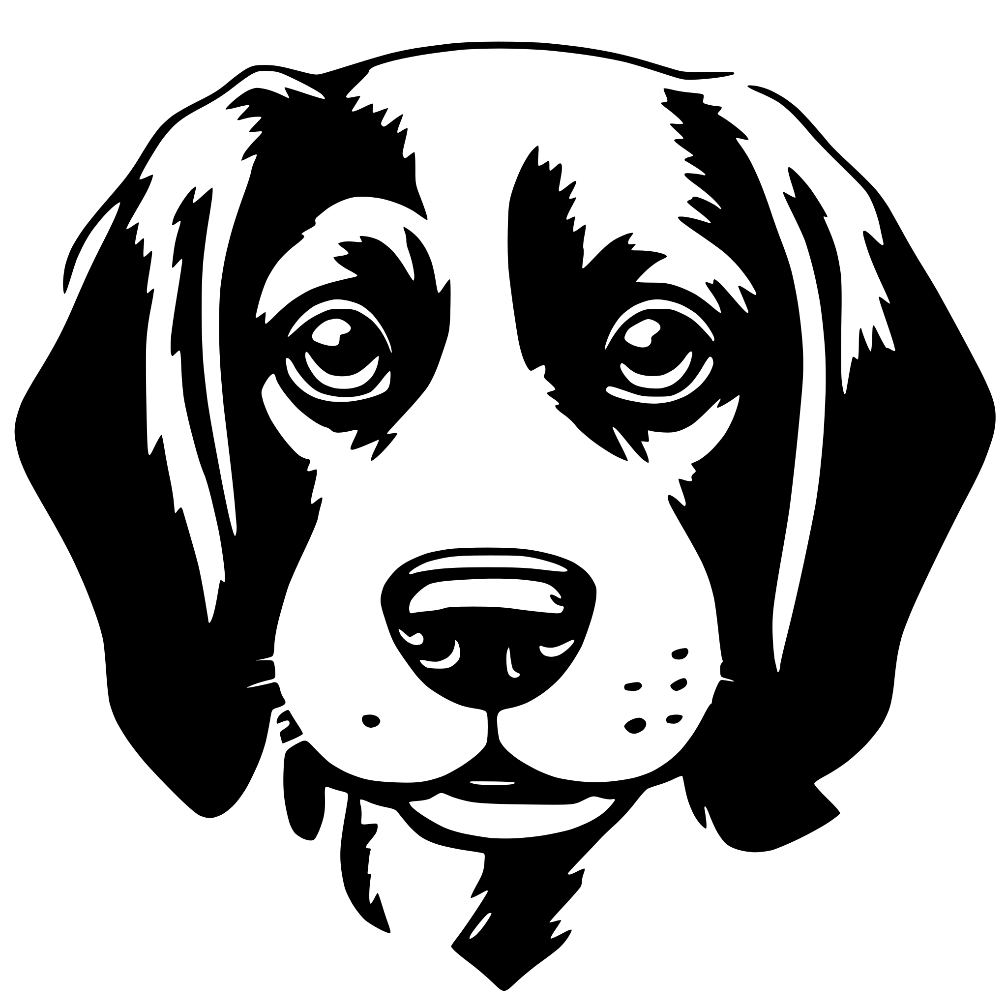 AI-generated SVG of a dog face
