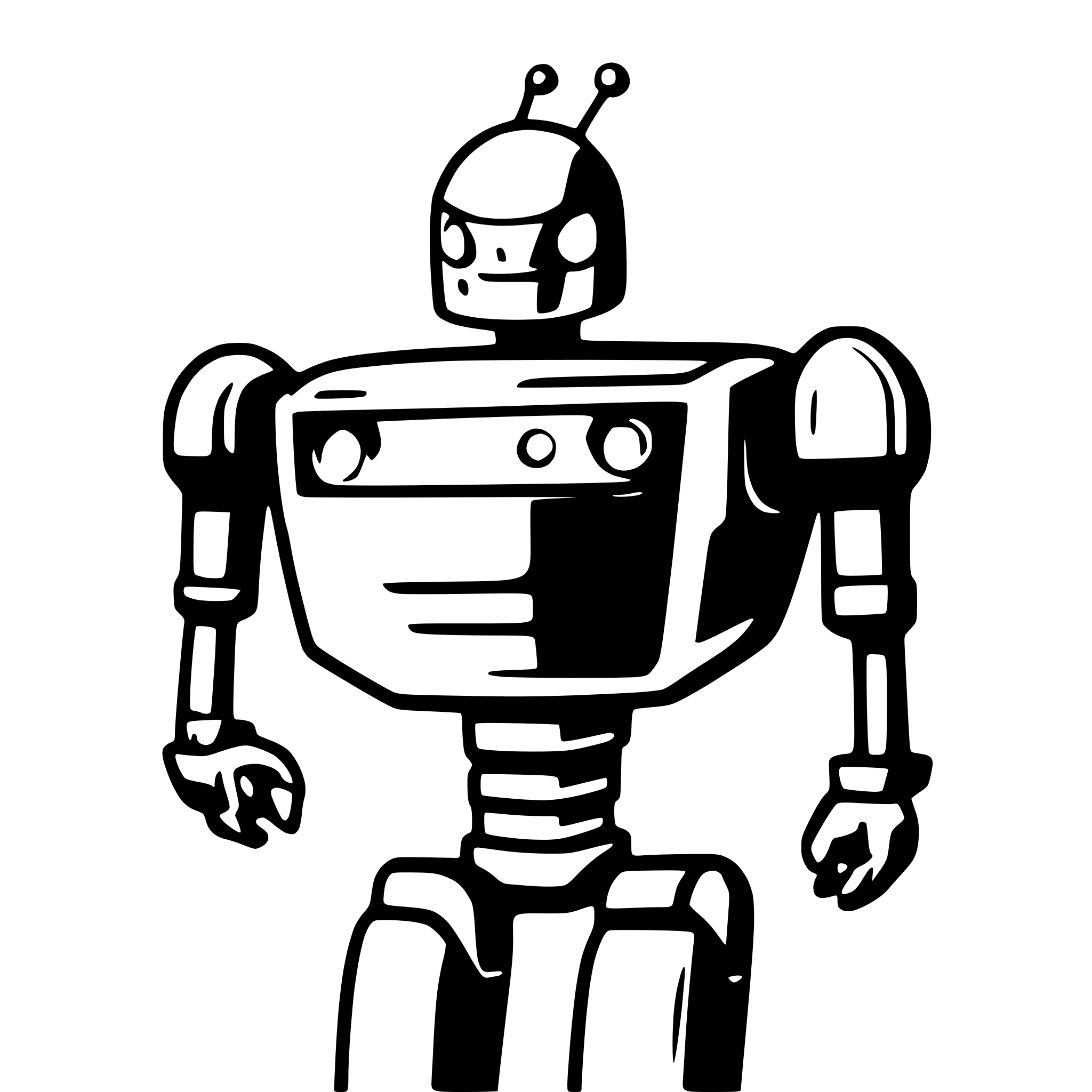 AI-generated SVG of a A sleek, futuristic robot standing upright with a rounded rectangular black head featuring glowing golden-yellow eyes and a wide mouth panel. The robot’s torso is steel-gray with a smooth, curved chest panel accented by golden bee and honeycomb-yellow circular lights. It has slender, light gray arms with rounded edges, ending in bright golden-yellow circular hands. The legs are sturdy, colored honeycomb-yellow with matching golden-yellow knee pads and feet shaped like wide ellipses, giving a bal