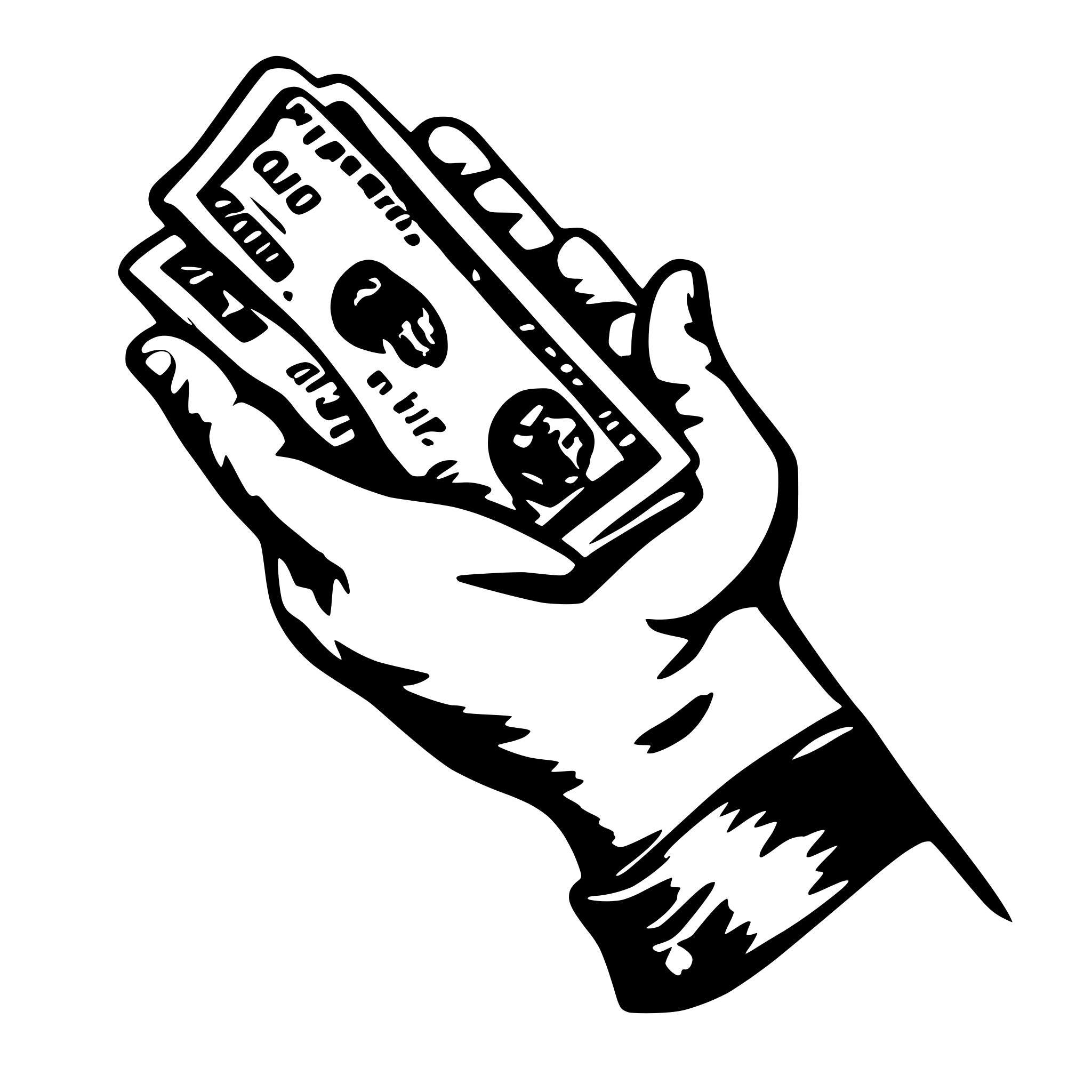 AI-generated SVG of 'indian rupees on hand'