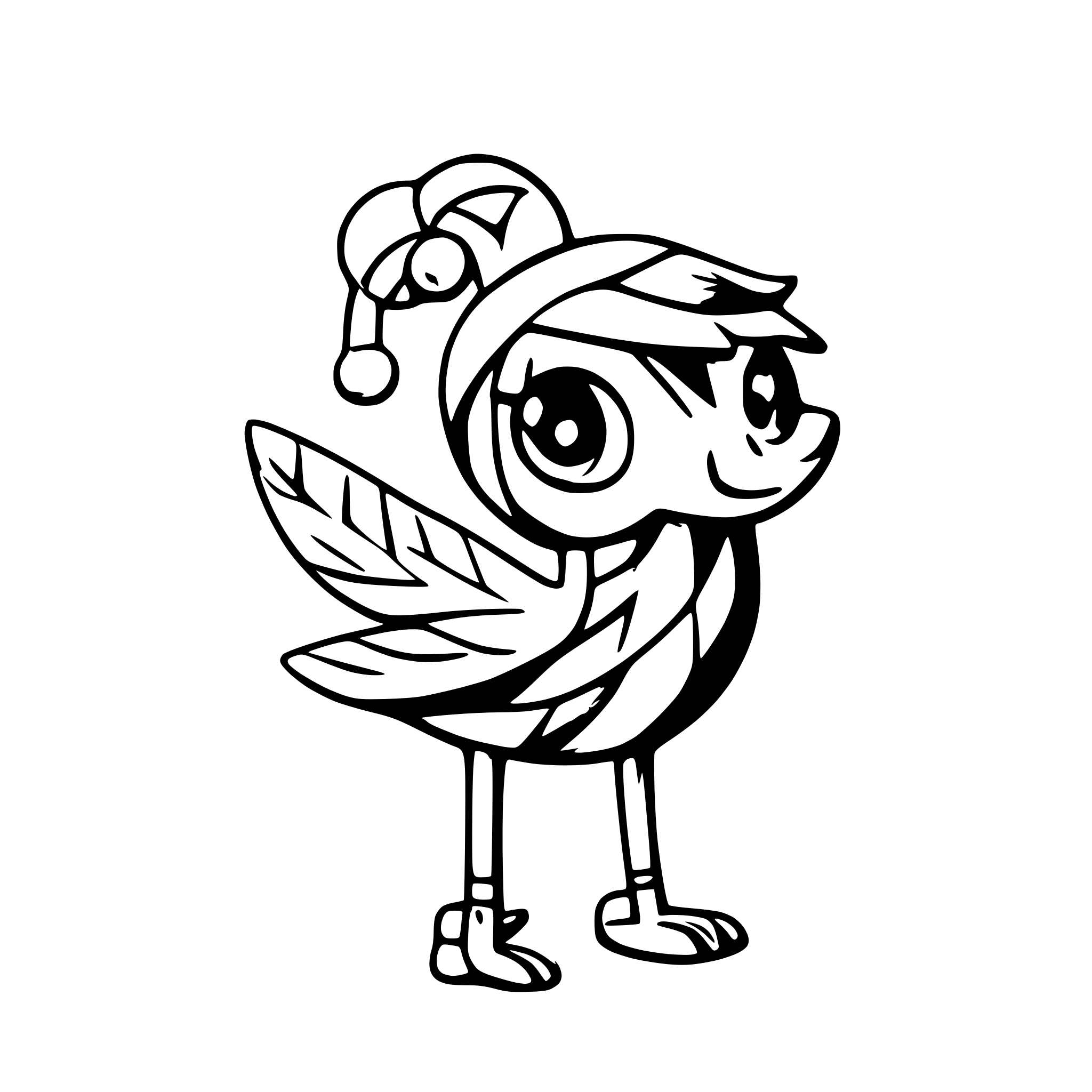 AI-generated SVG of a Pippi is the Christmas Bird