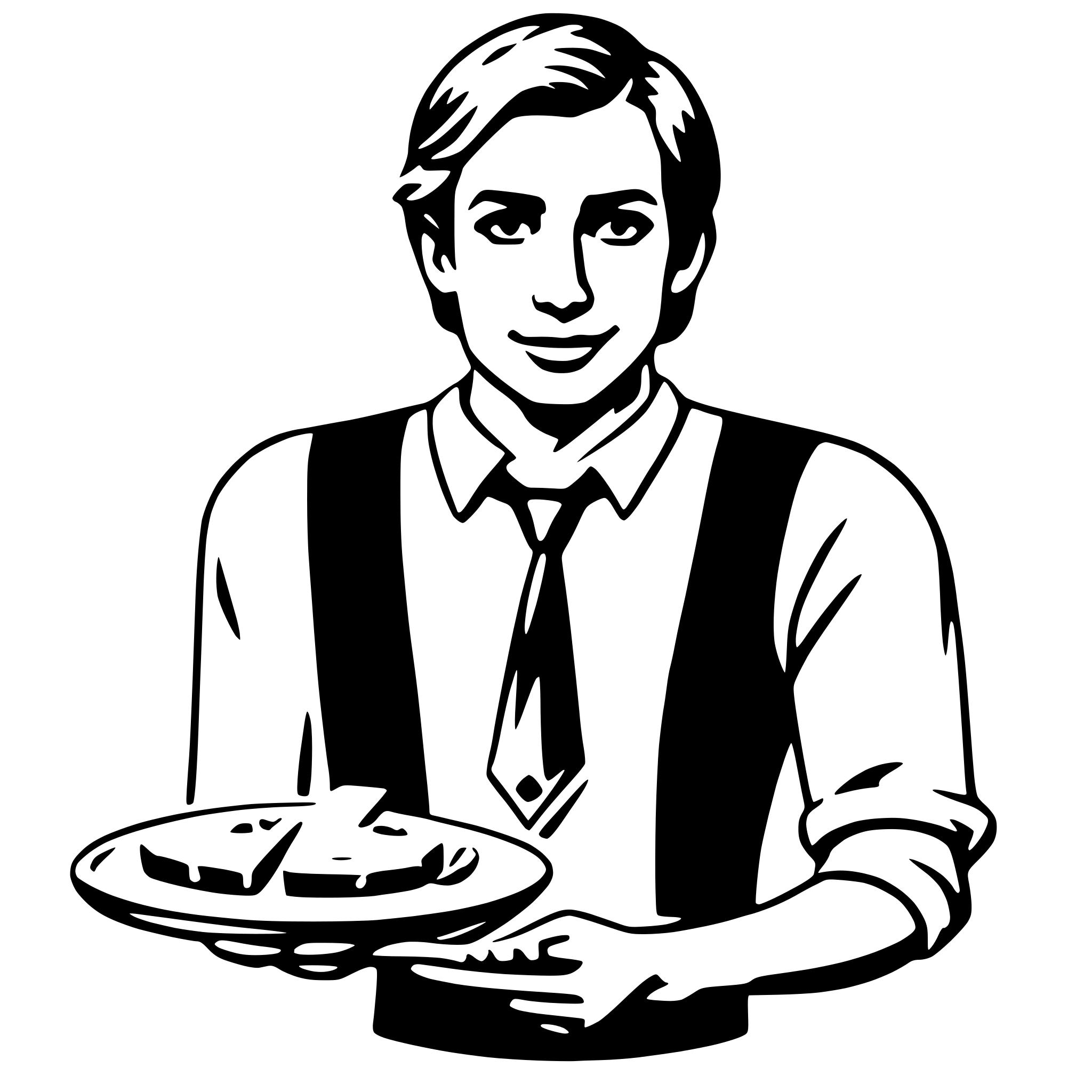 AI-generated SVG of 'waiter'
