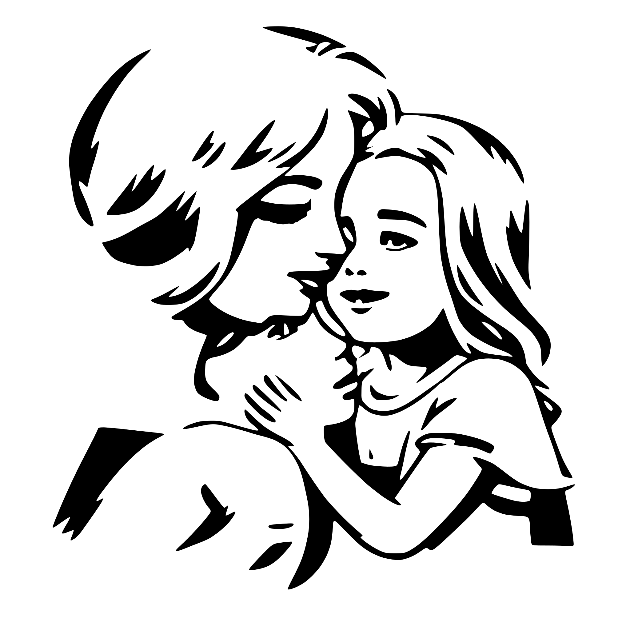 AI-generated SVG of a mother kiss her daughter
