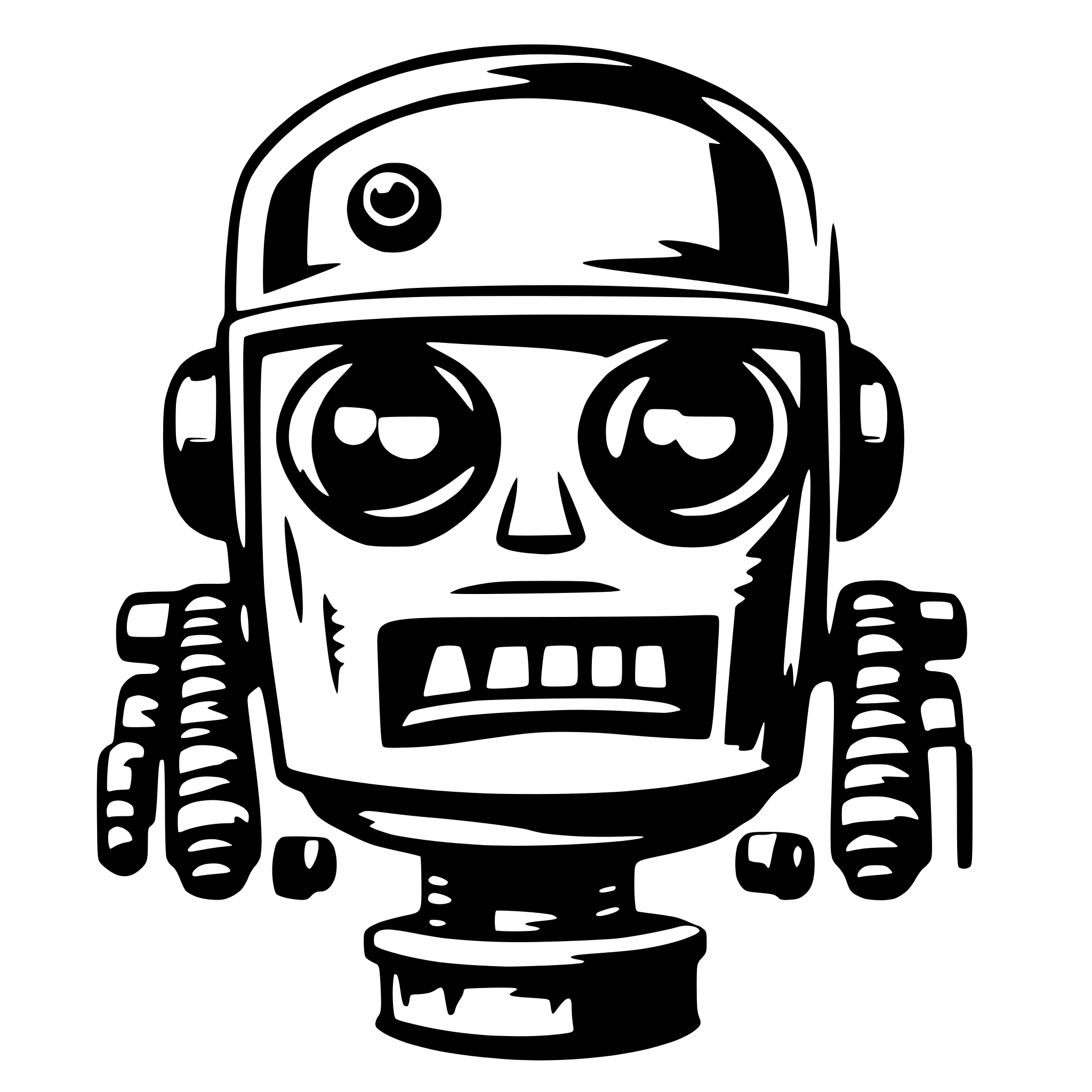 AI-generated SVG of a angry robot
