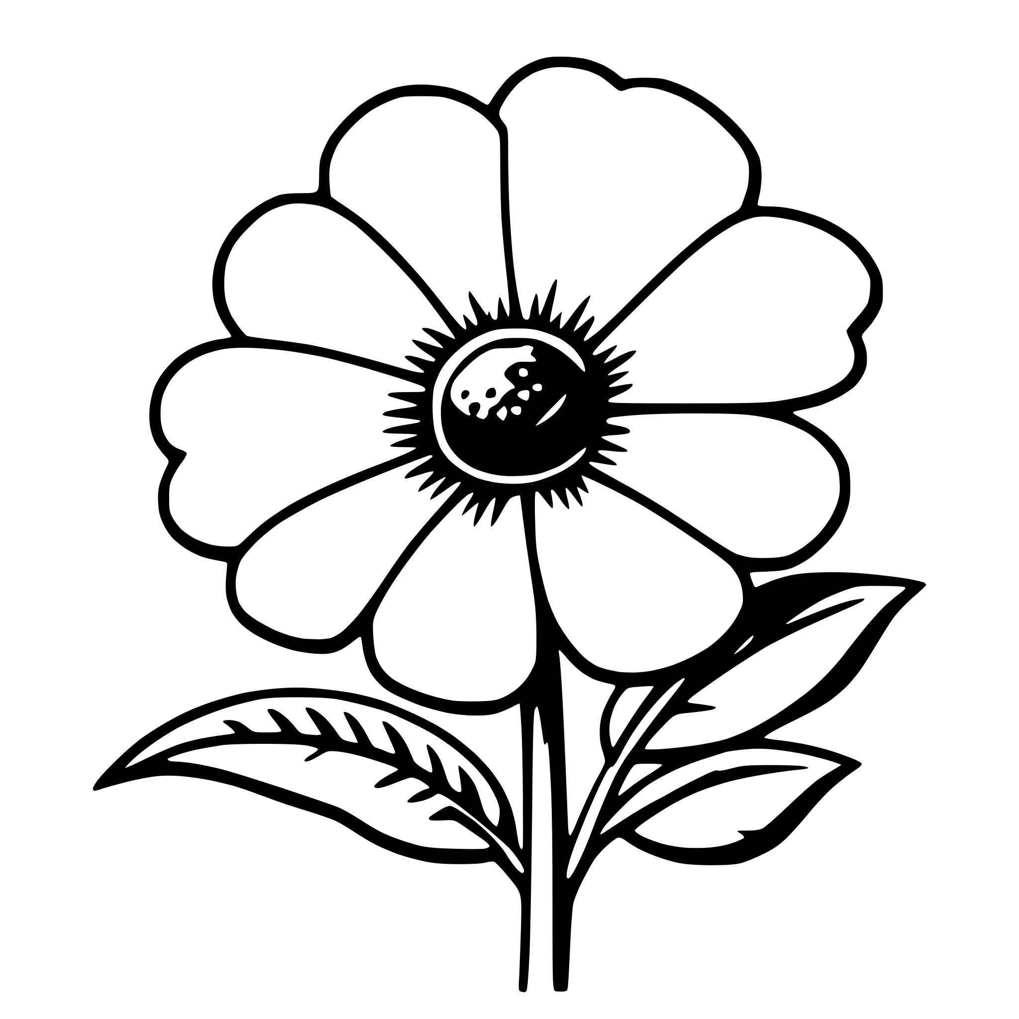 AI-generated SVG of 'flower'