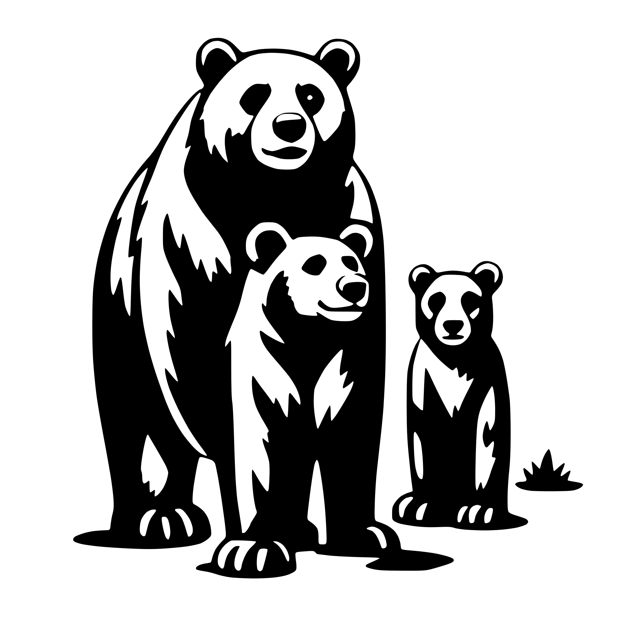 AI-generated SVG of a bear and cub