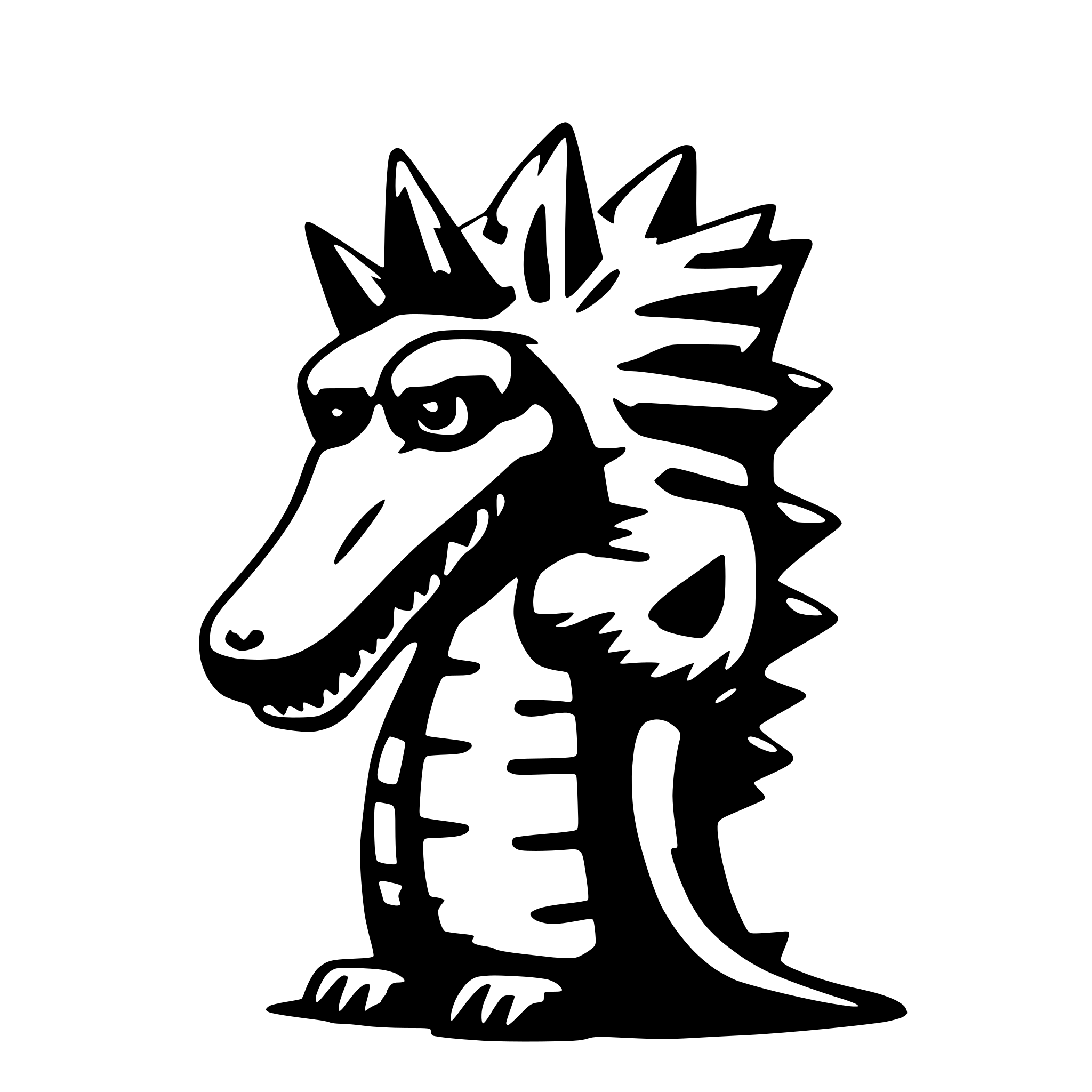 AI-generated SVG of a balloon animal godzilla