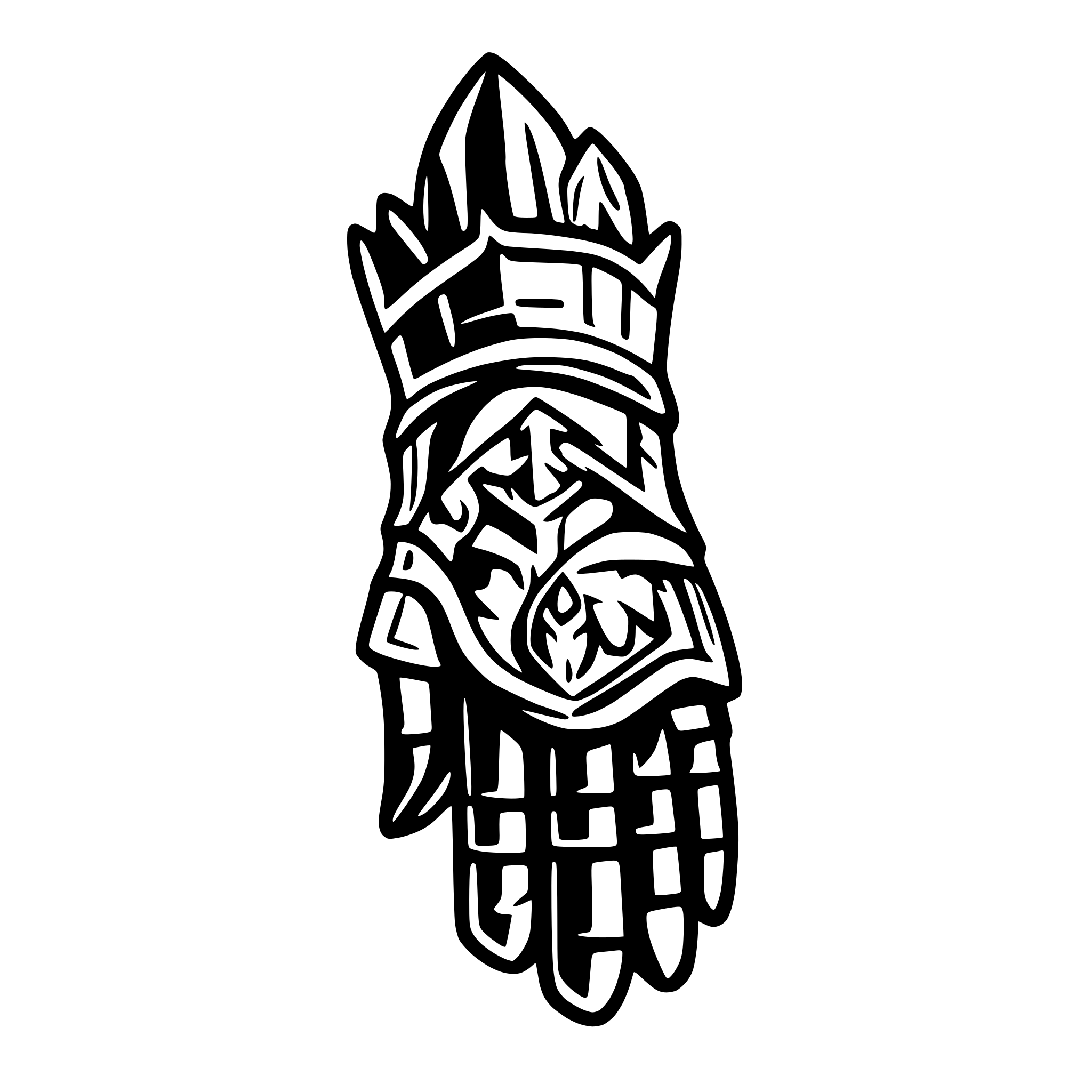 AI-generated SVG of a Dark Age of Camelot Style armor Glove icon.