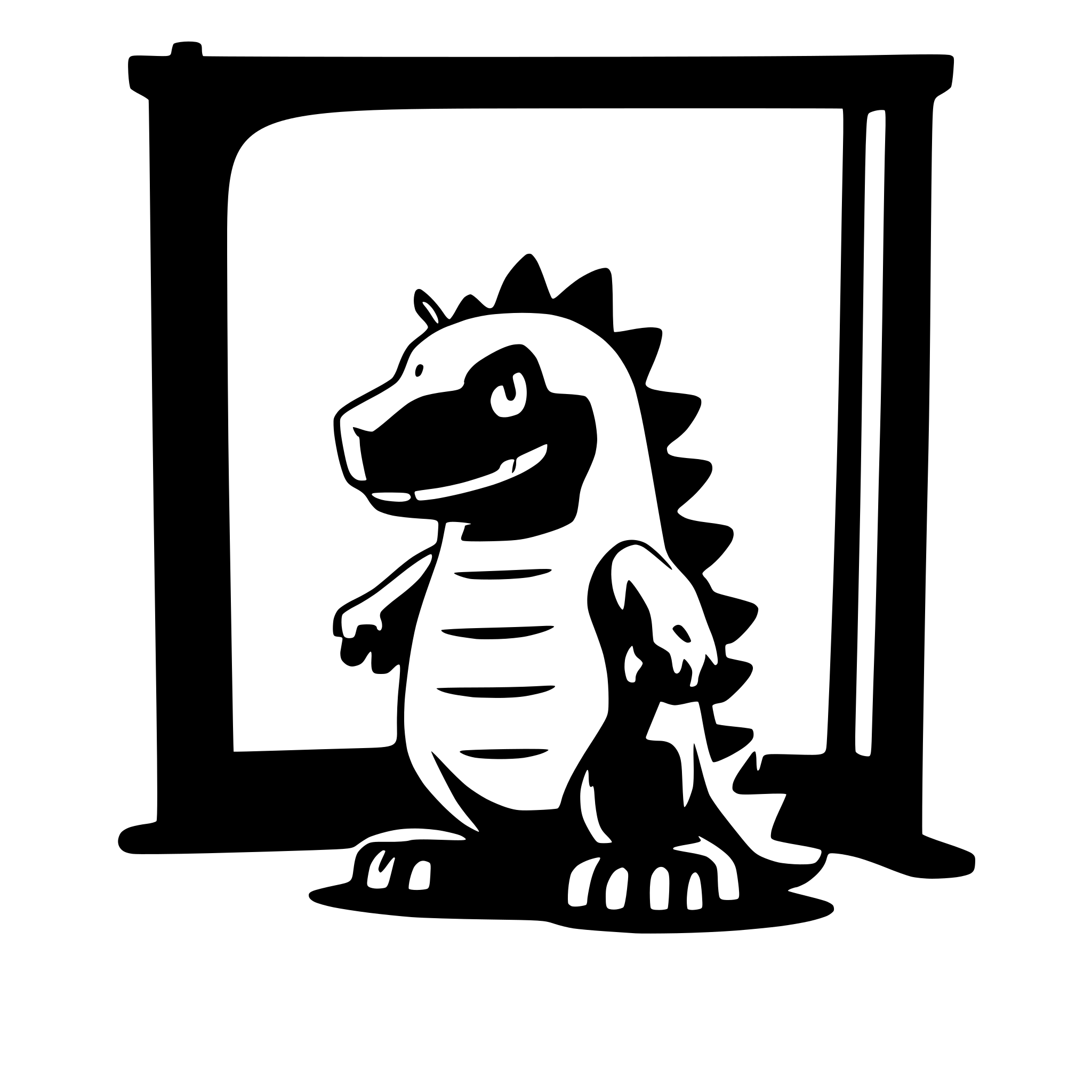 AI-generated SVG of a cute godzilla