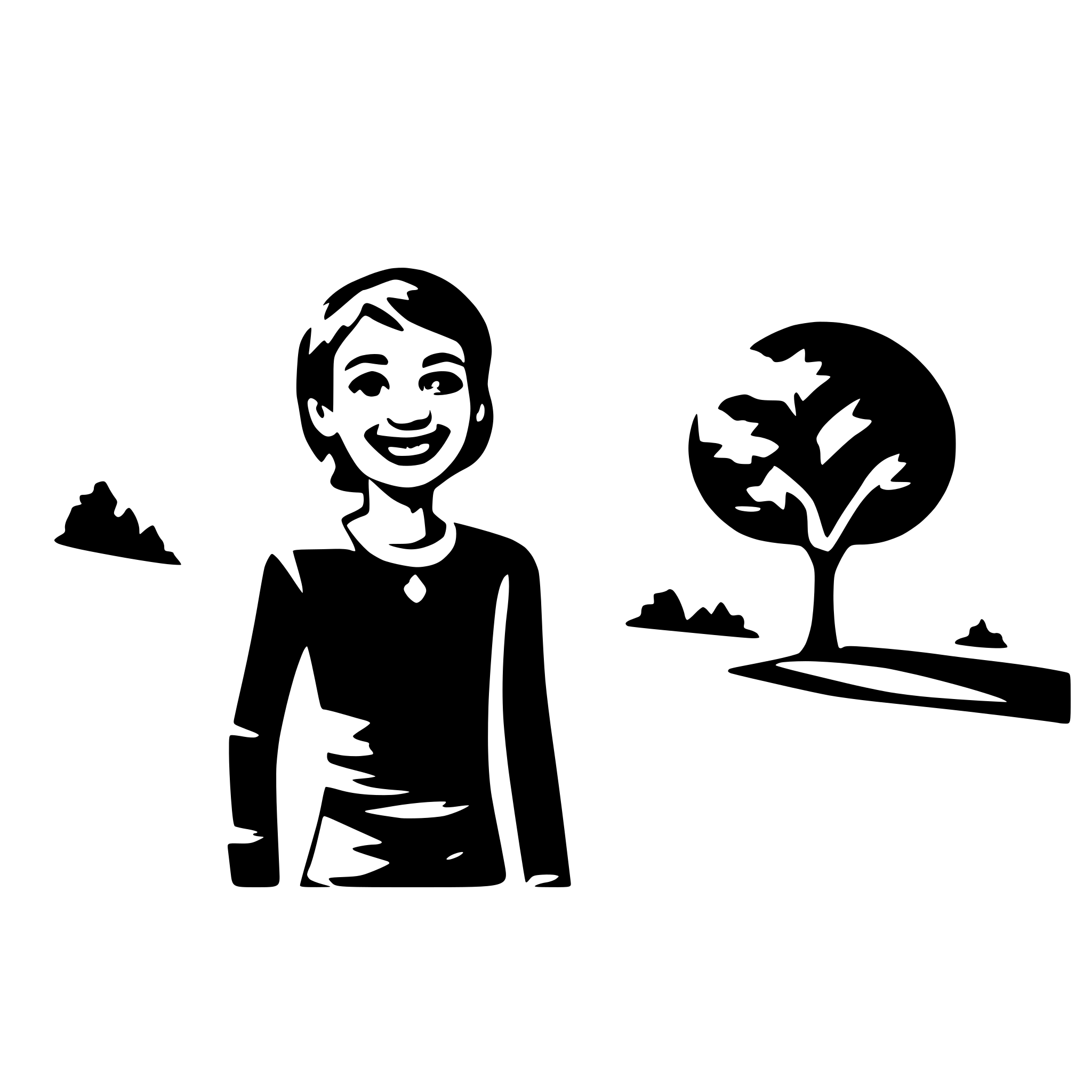 AI-generated SVG of 'happy person'