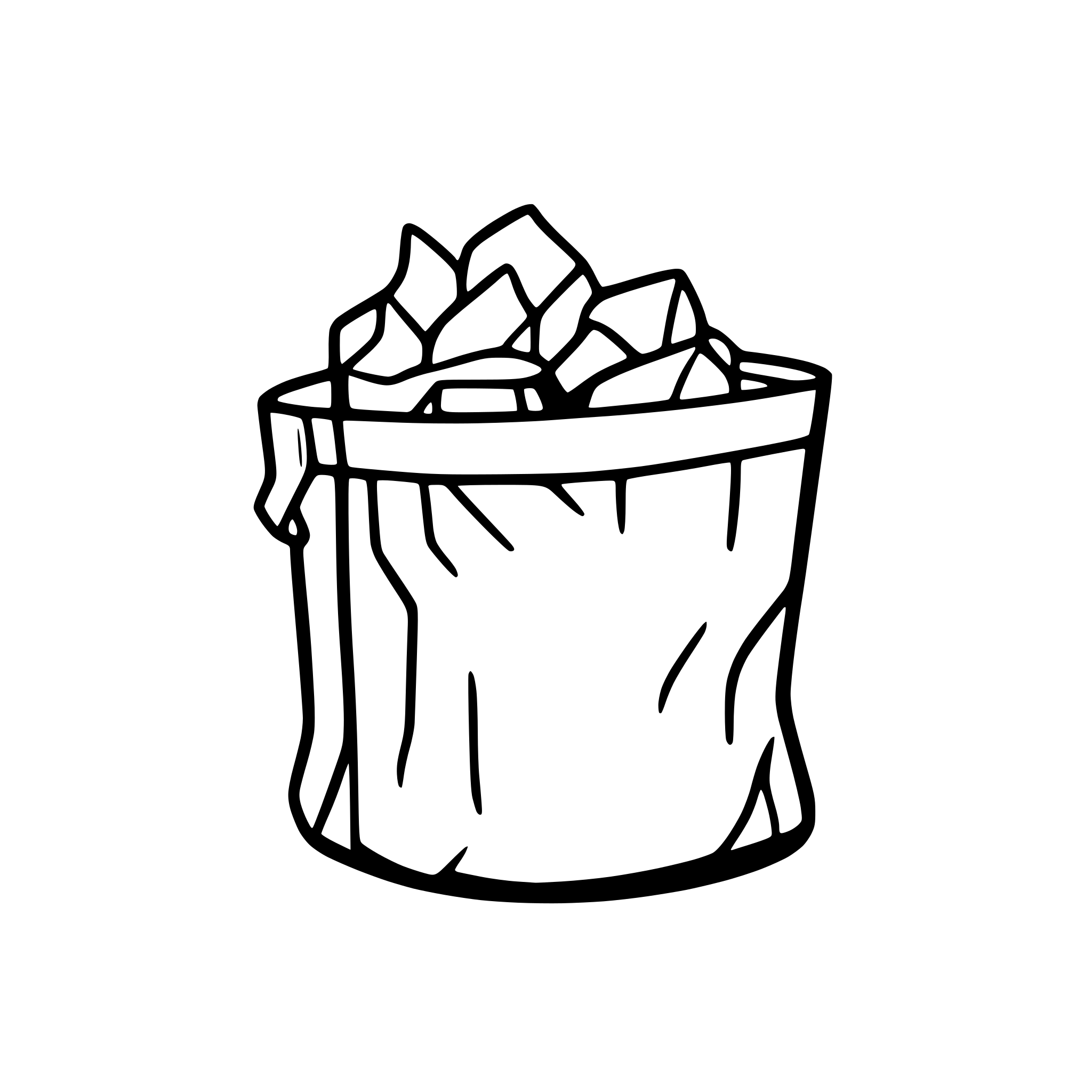 AI-generated SVG of 'garbage bag'