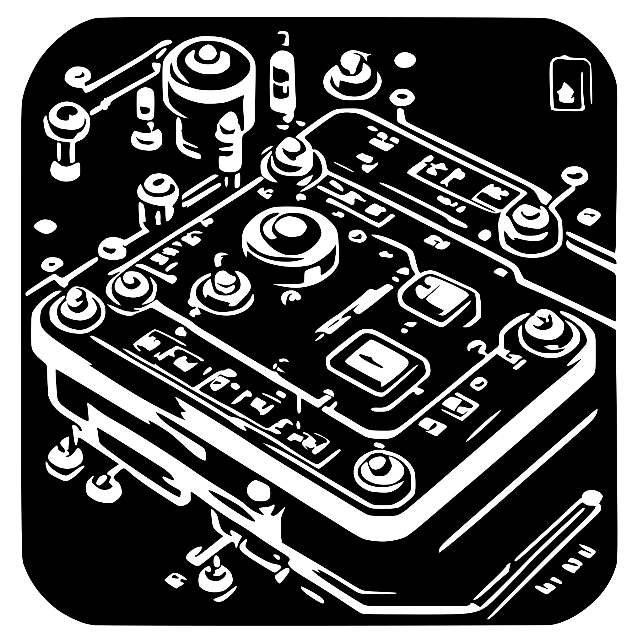 AI-generated SVG of a electronic circuit