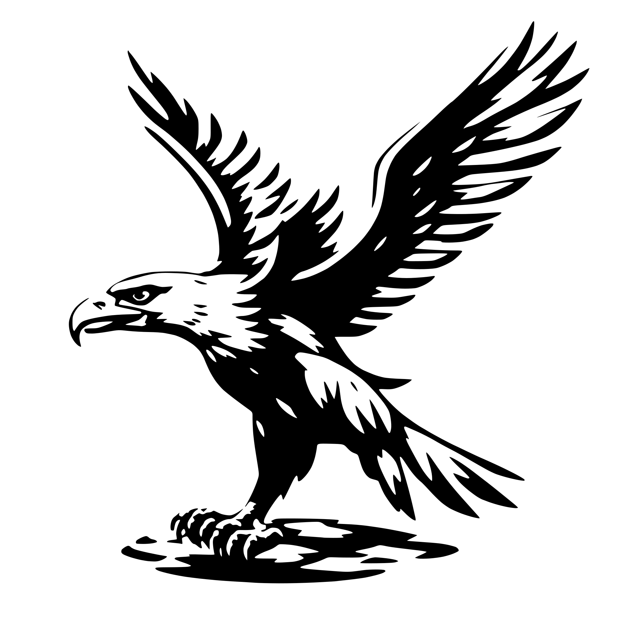 AI-generated SVG of 'eagle with wings spread'