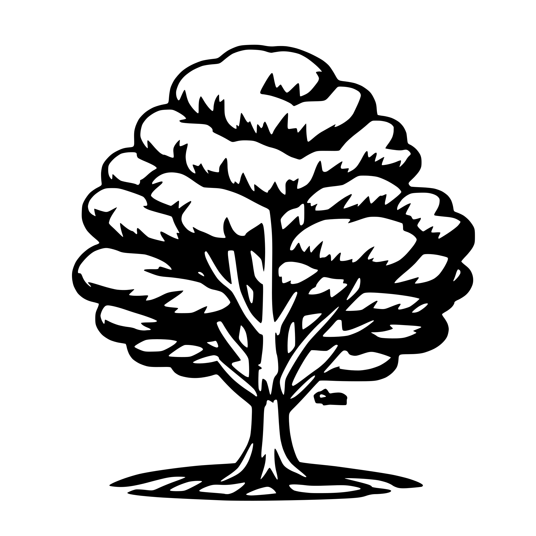 AI-generated SVG of 'a single tree'