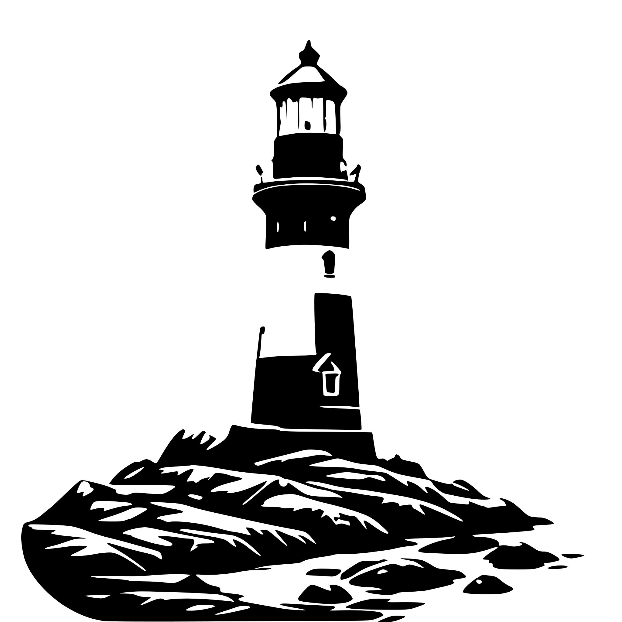 AI-generated SVG of a A lighthouse on a rocky shore