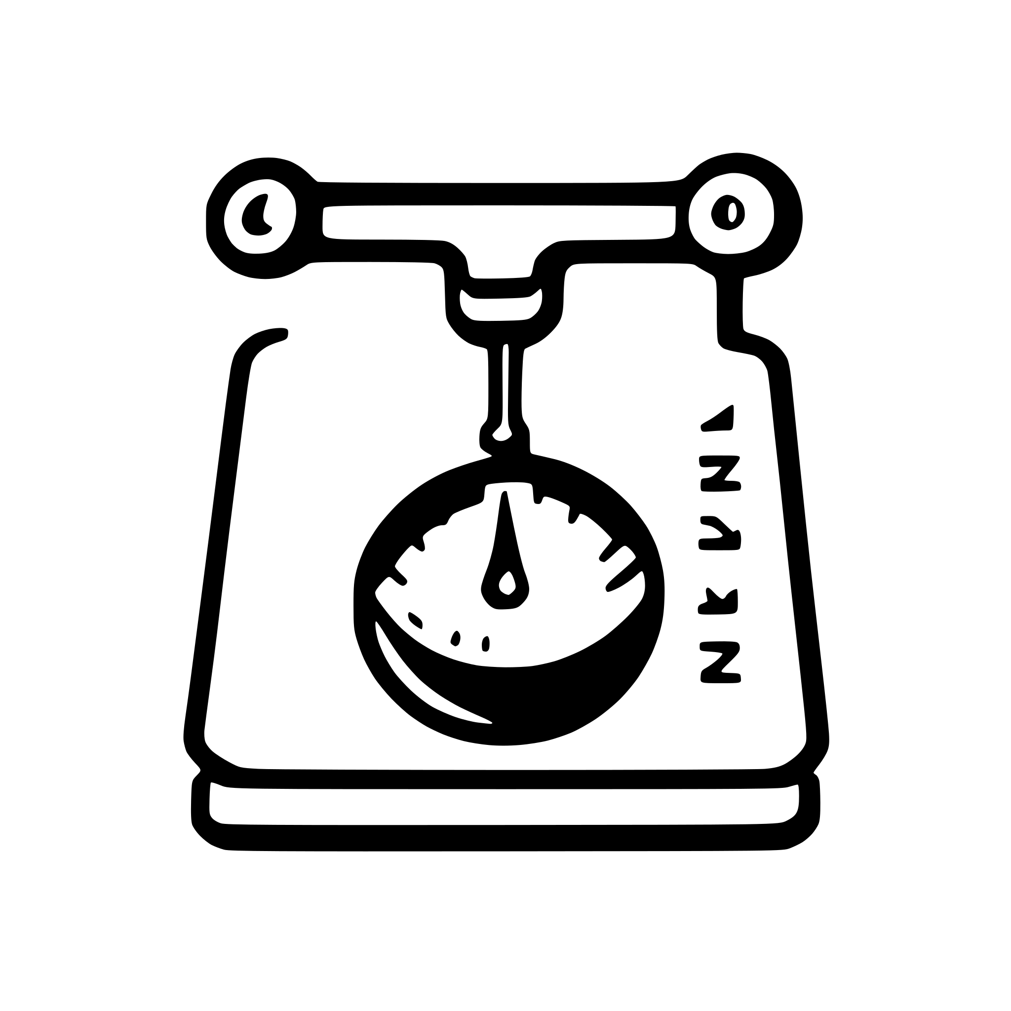 AI-generated SVG of a Generate an svg icon of a weighing scale, where the dial reads 'heavy'