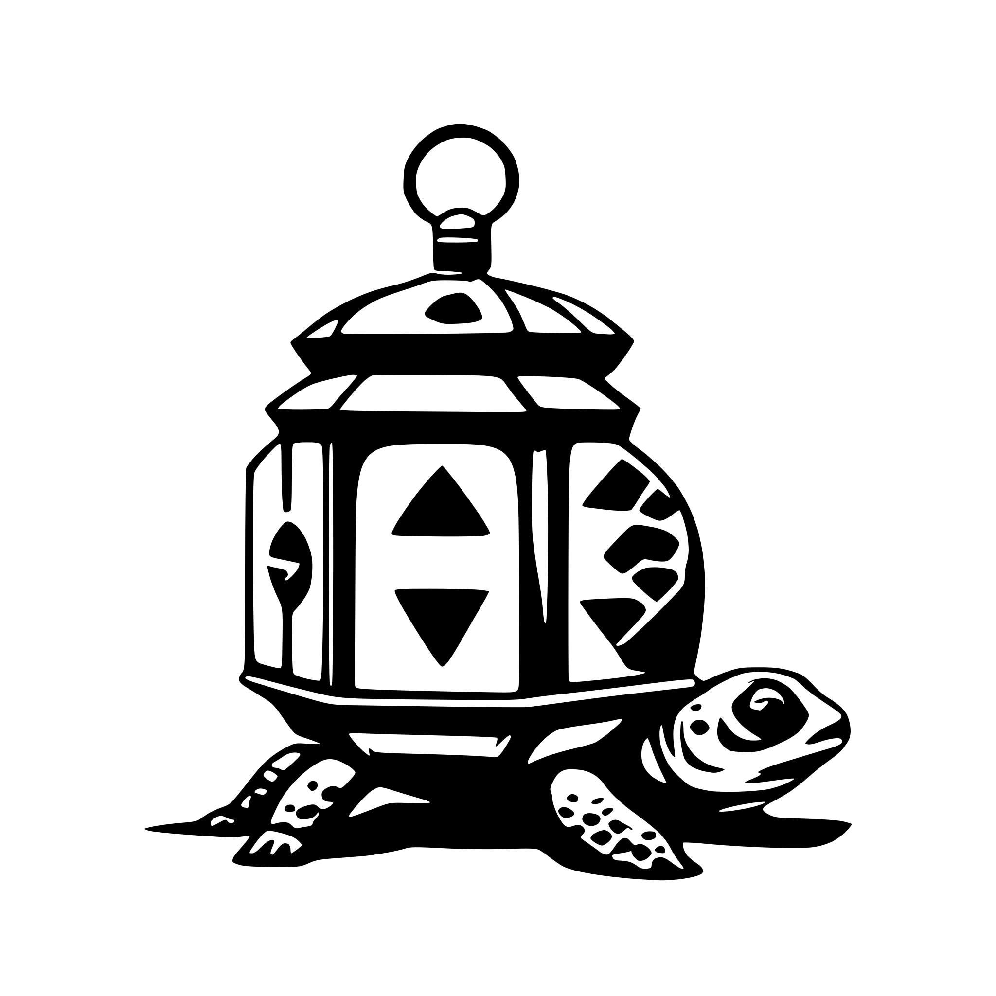 AI-generated SVG of a lantern turtle craft