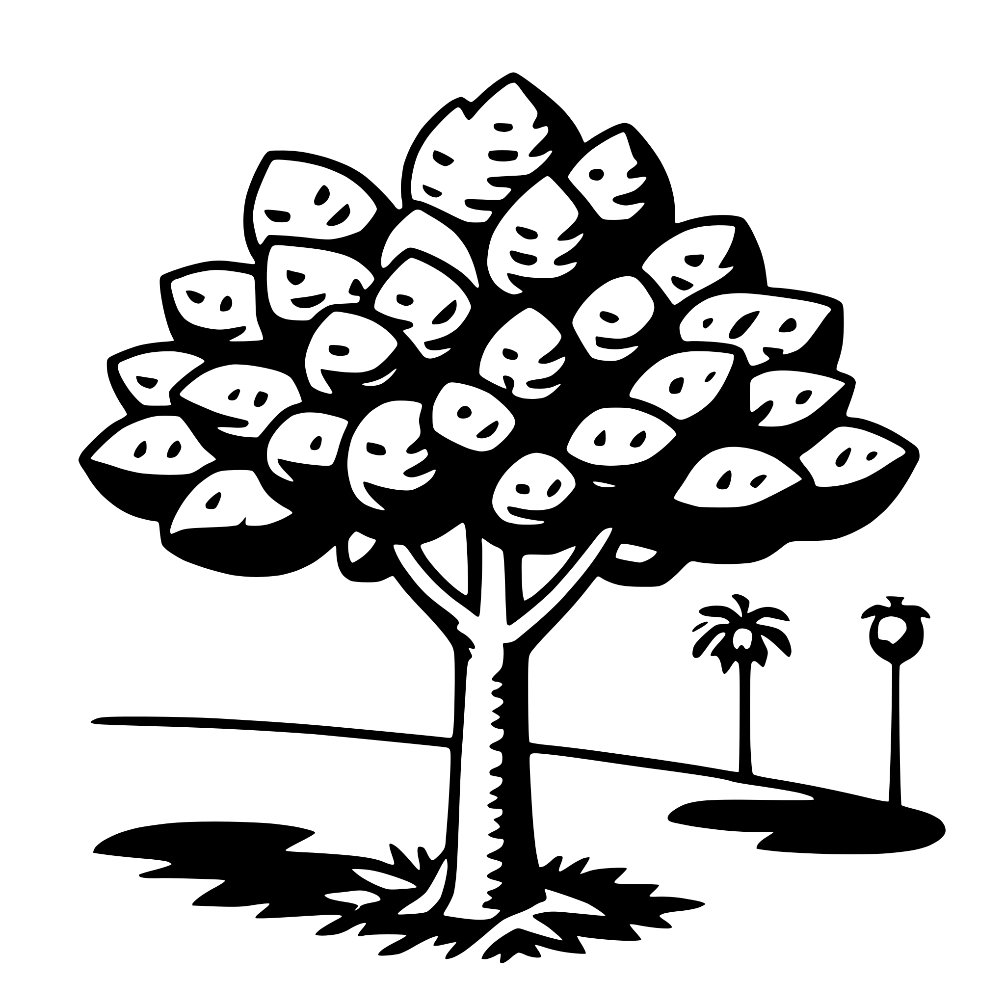 AI-generated SVG of a grapefruit tree
