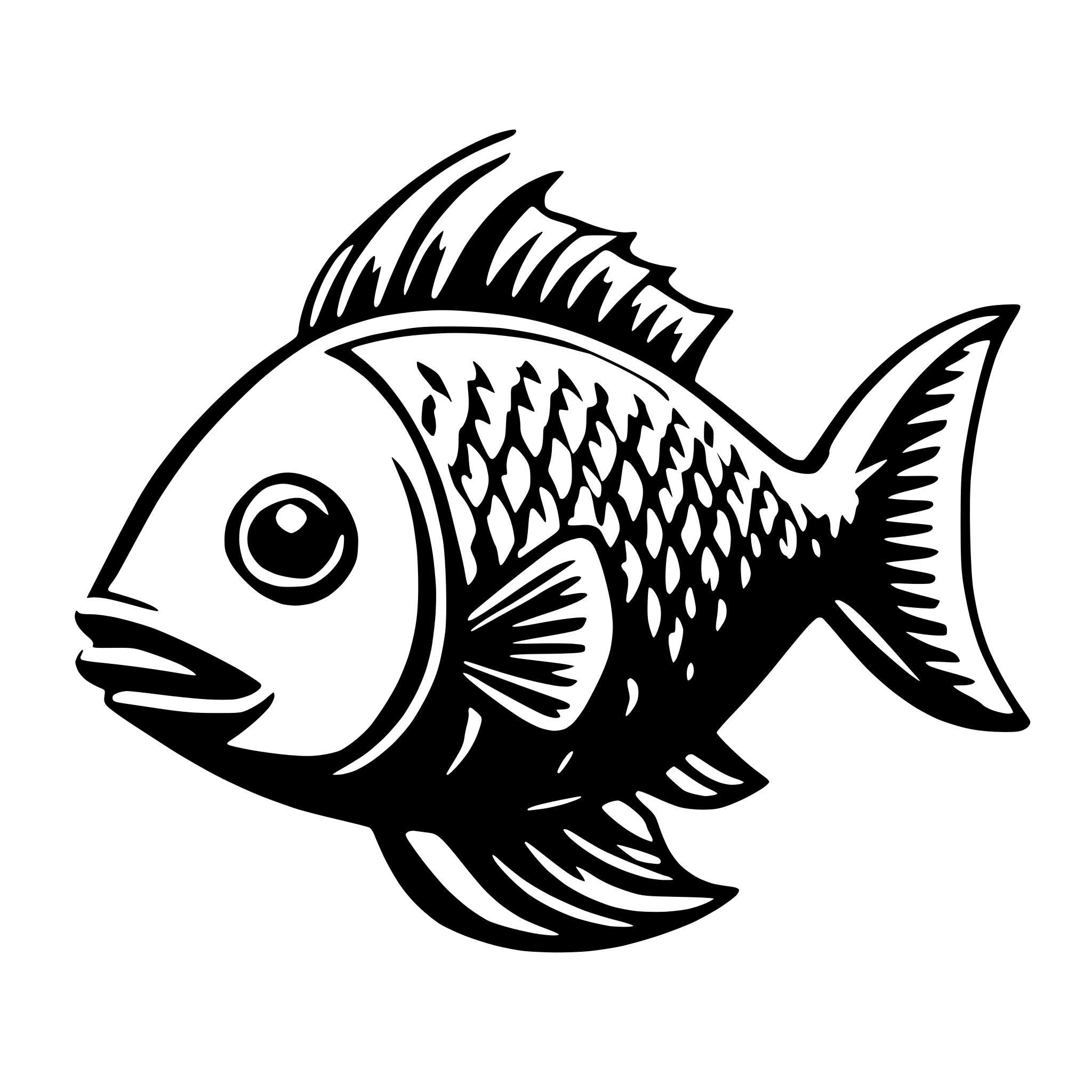 AI-generated SVG of a fish