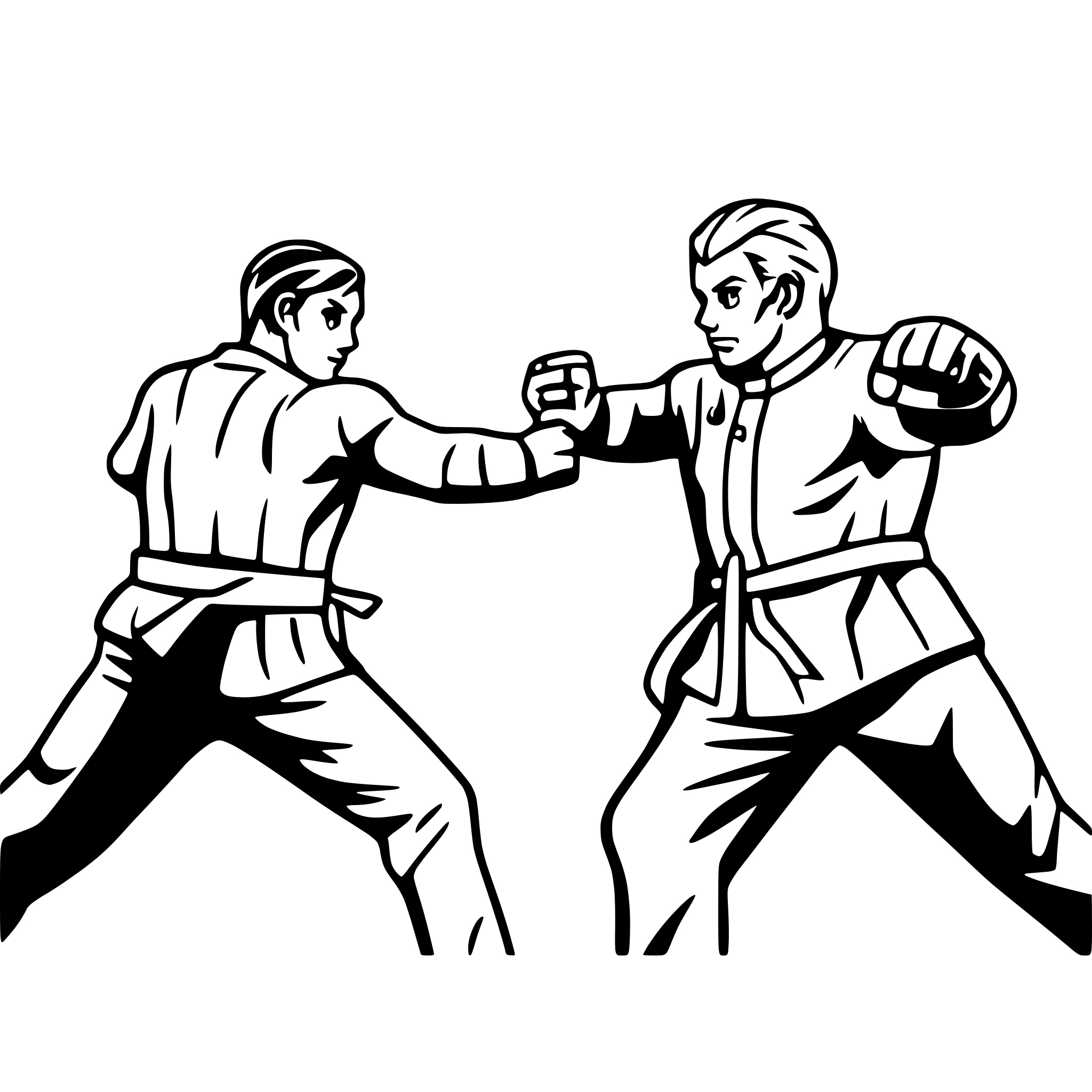 AI-generated SVG of 'two men streetfighting'