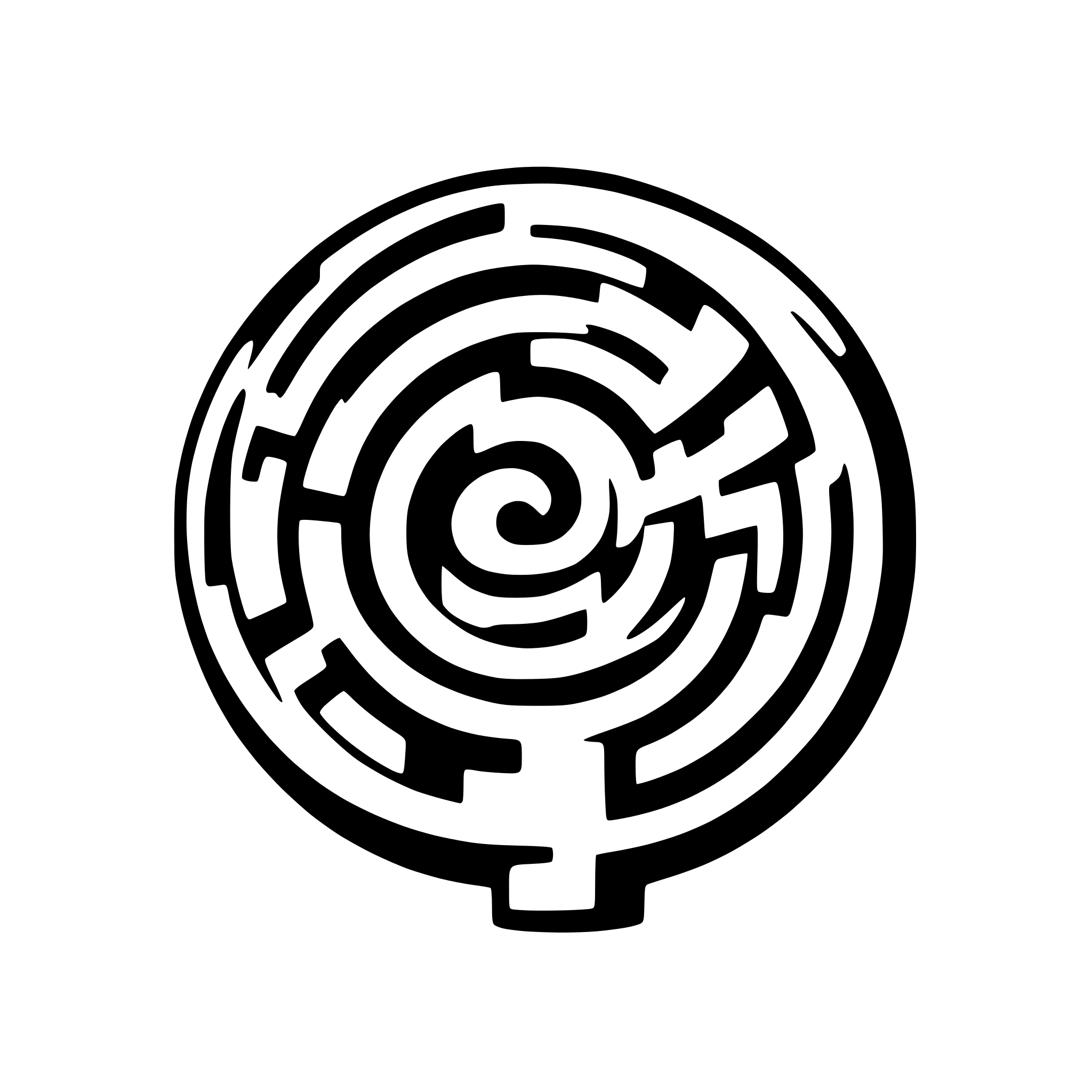 AI-generated SVG of 'voice maze logo'
