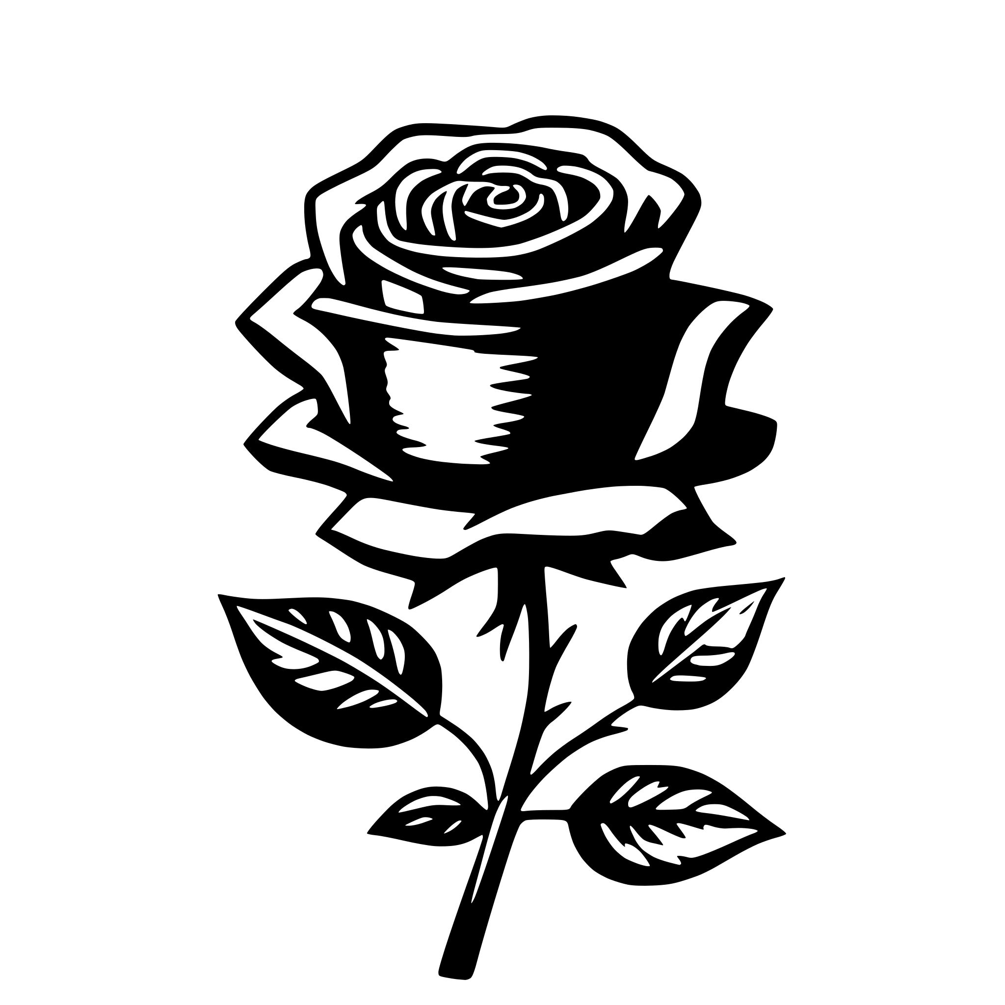 AI-generated SVG of 'rose, red, logo'