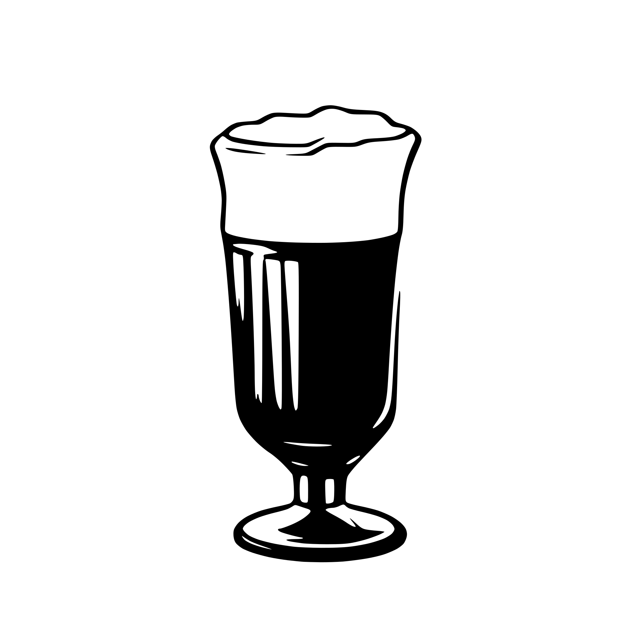 AI-generated SVG of 'tulip beer pint glass creamy'